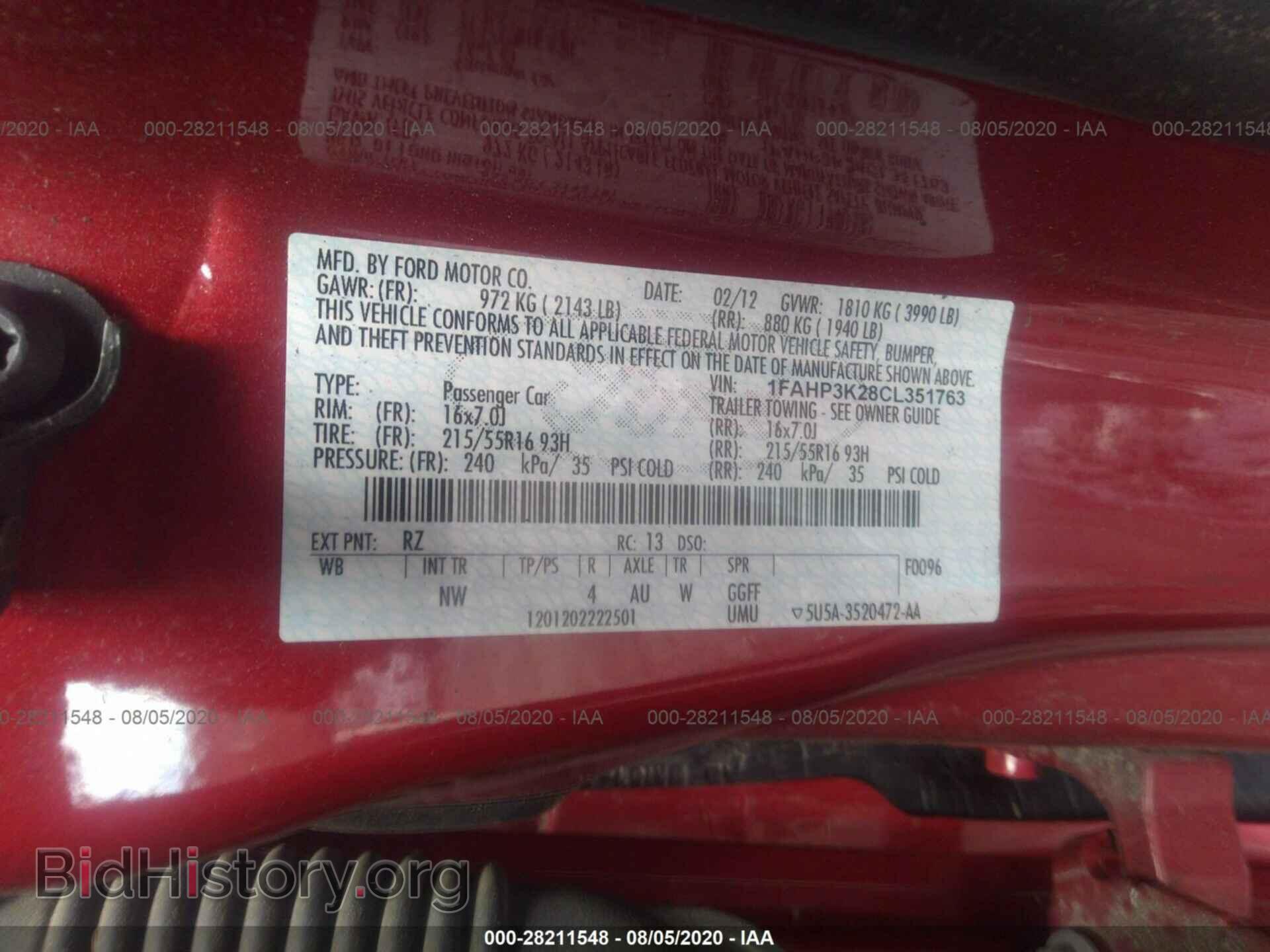2012 FORD FOCUS - VIN: 1FAHP3K28CL351763 - Photo 9