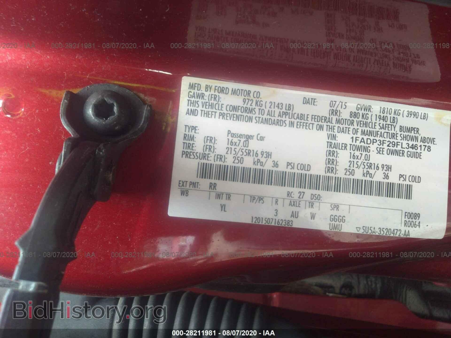 2015 FORD FOCUS - VIN: 1FADP3F29FL346178 - Фото 9