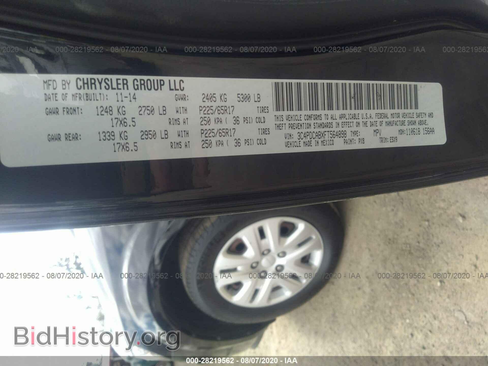 2015 DODGE JOURNEY - VIN: 3C4PDCABXFT564898 - Photo 9