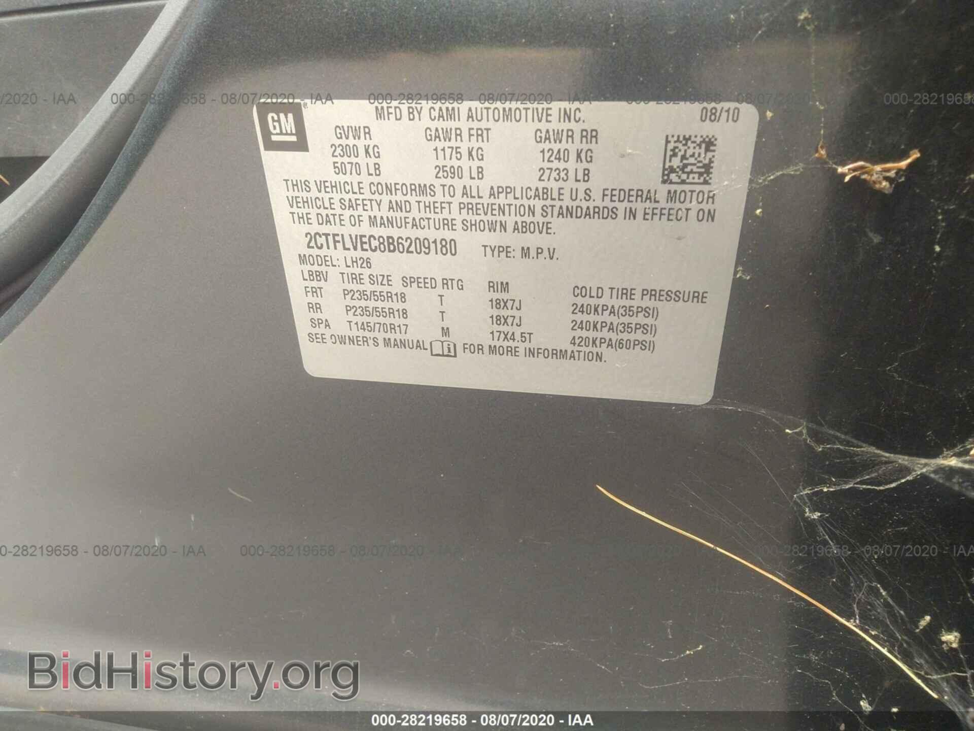 2011 GMC TERRAIN - VIN: 2CTFLVEC8B6209180 - Photo 9