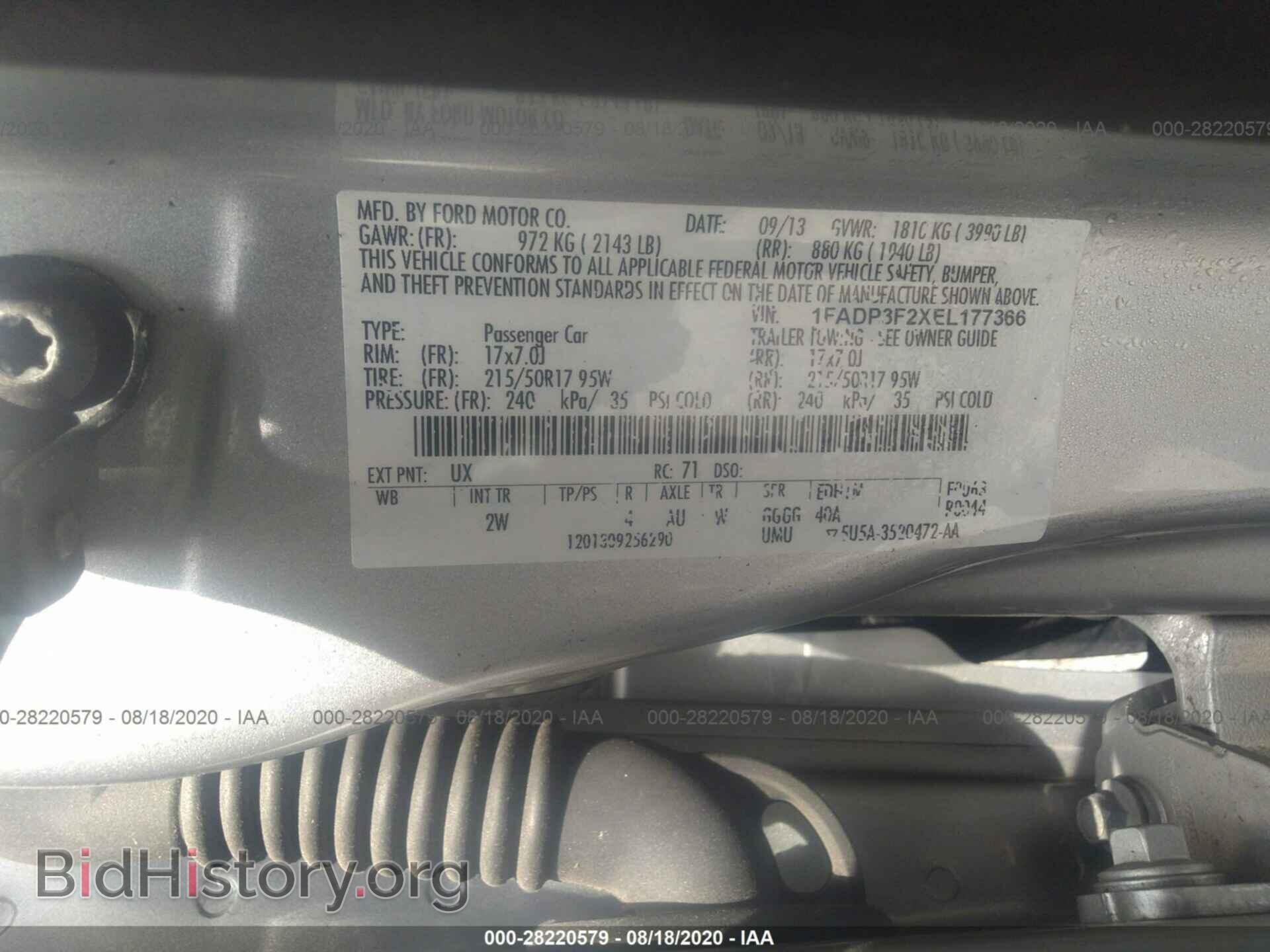 2014 FORD FOCUS - VIN: 1FADP3F2XEL177366 - Photo 9