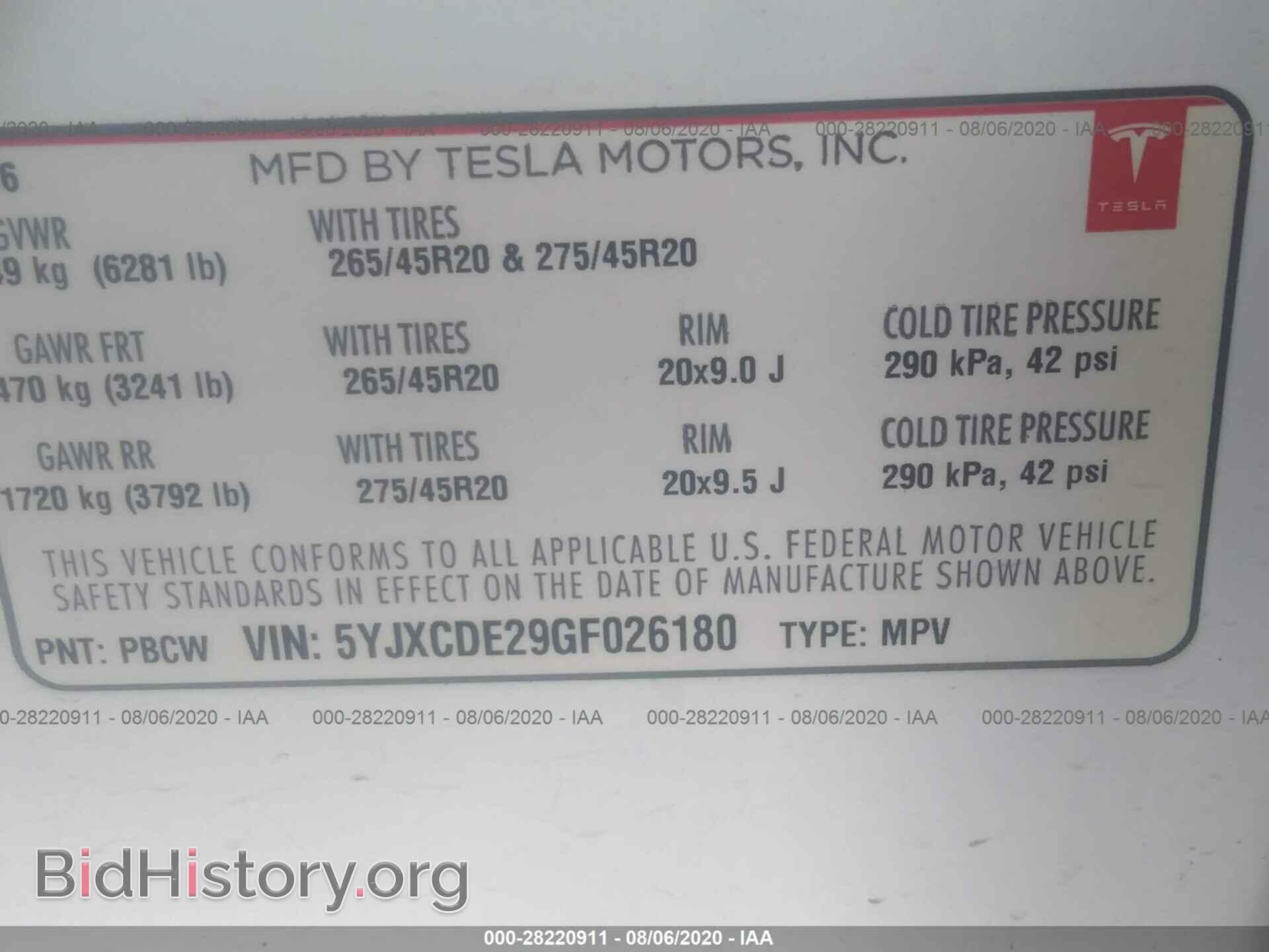 2016 TESLA MODEL X - VIN: 5YJXCDE29GF026180 - Photo 9