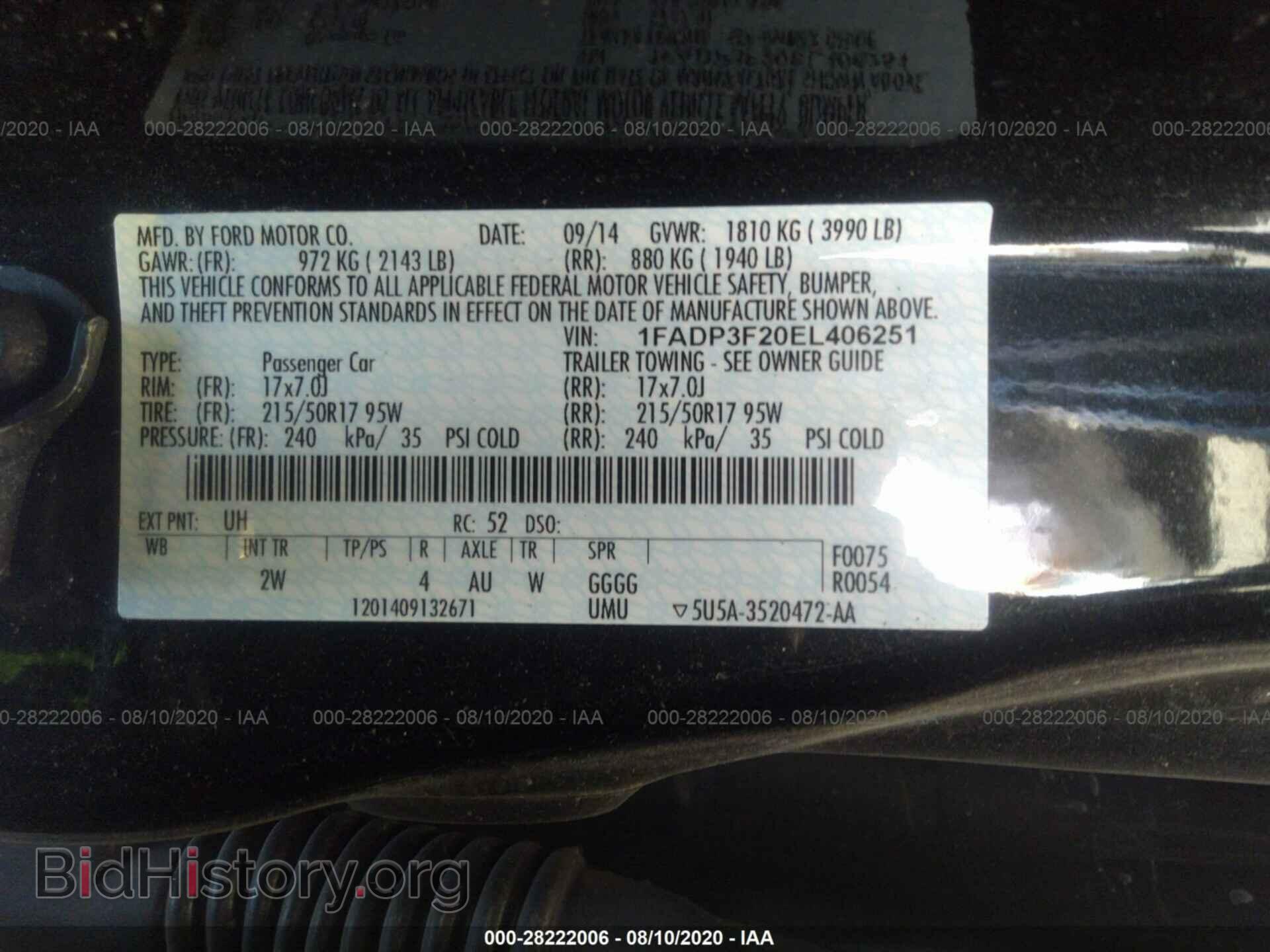 2014 FORD FOCUS - VIN: 1FADP3F20EL406251 - Photo 9