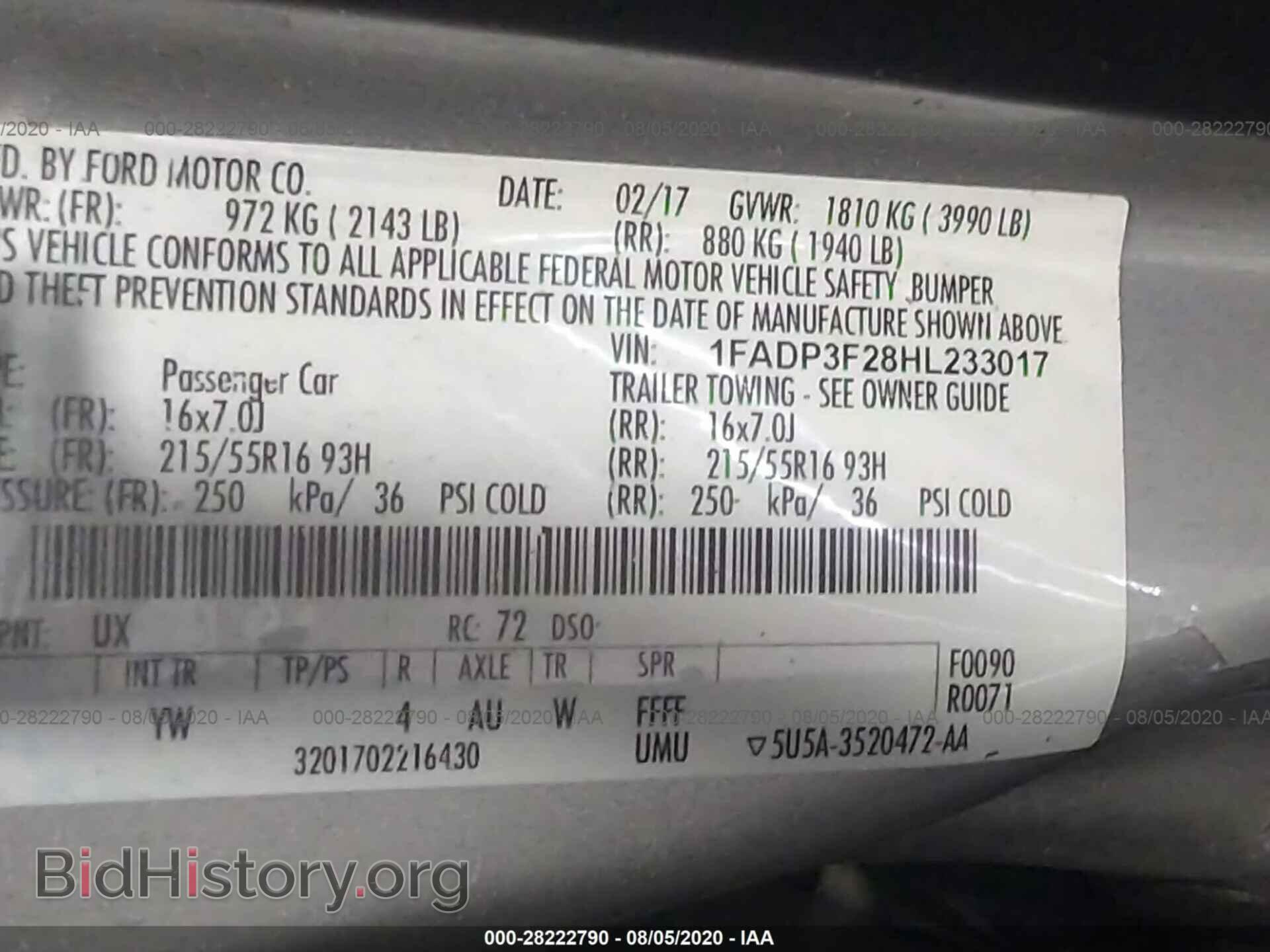 2017 FORD FOCUS - VIN: 1FADP3F28HL233017 - Photo 9