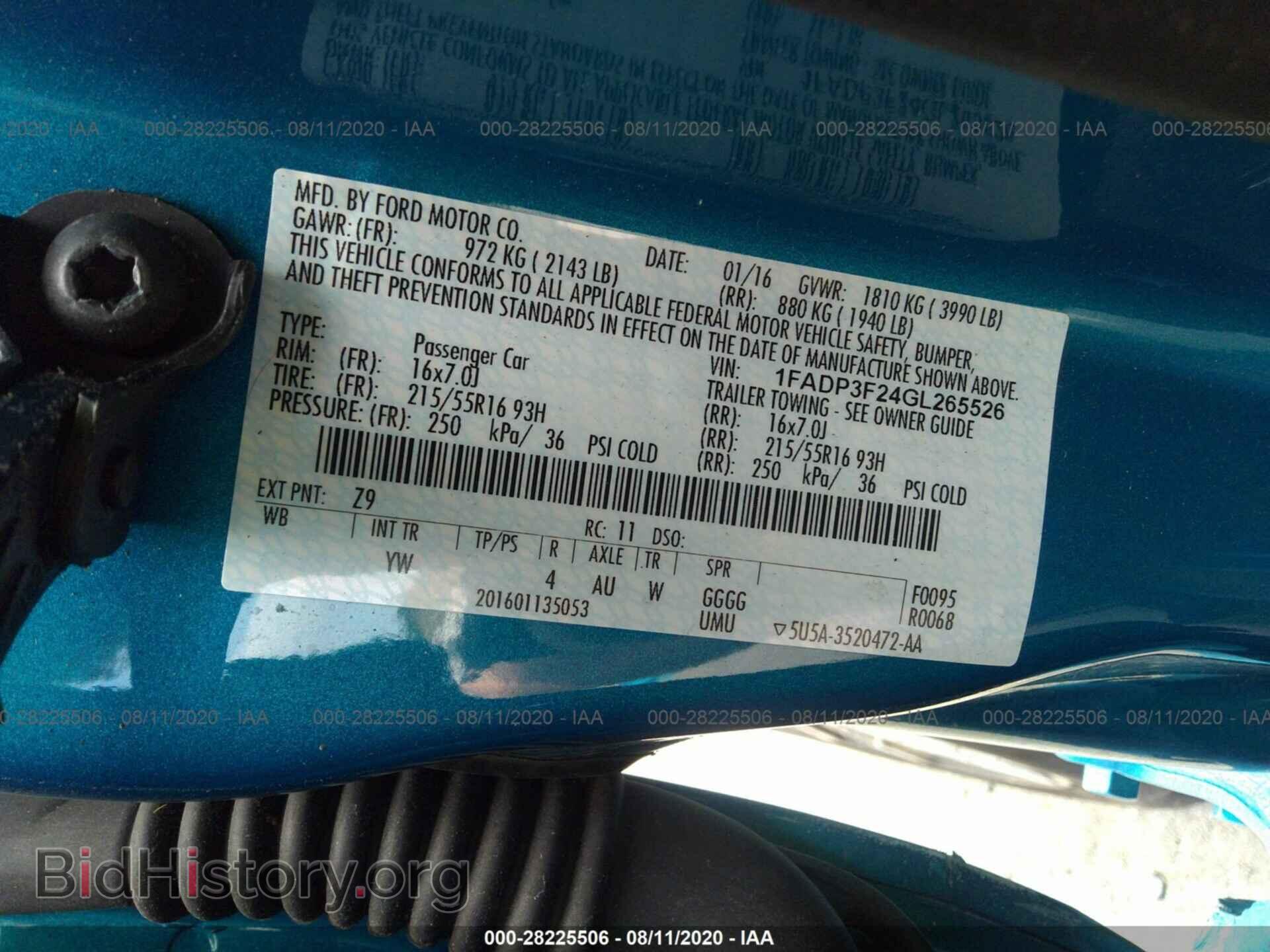 2016 FORD FOCUS - VIN: 1FADP3F24GL265526 - Photo 9