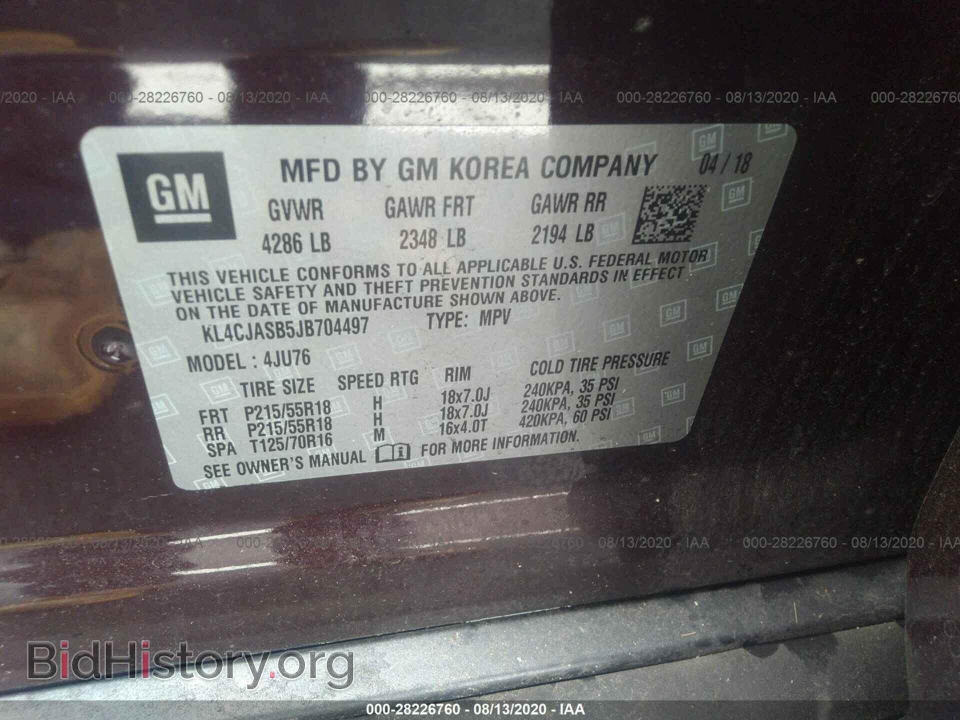 2018 BUICK ENCORE - VIN: KL4CJASB5JB704497 - Photo 9