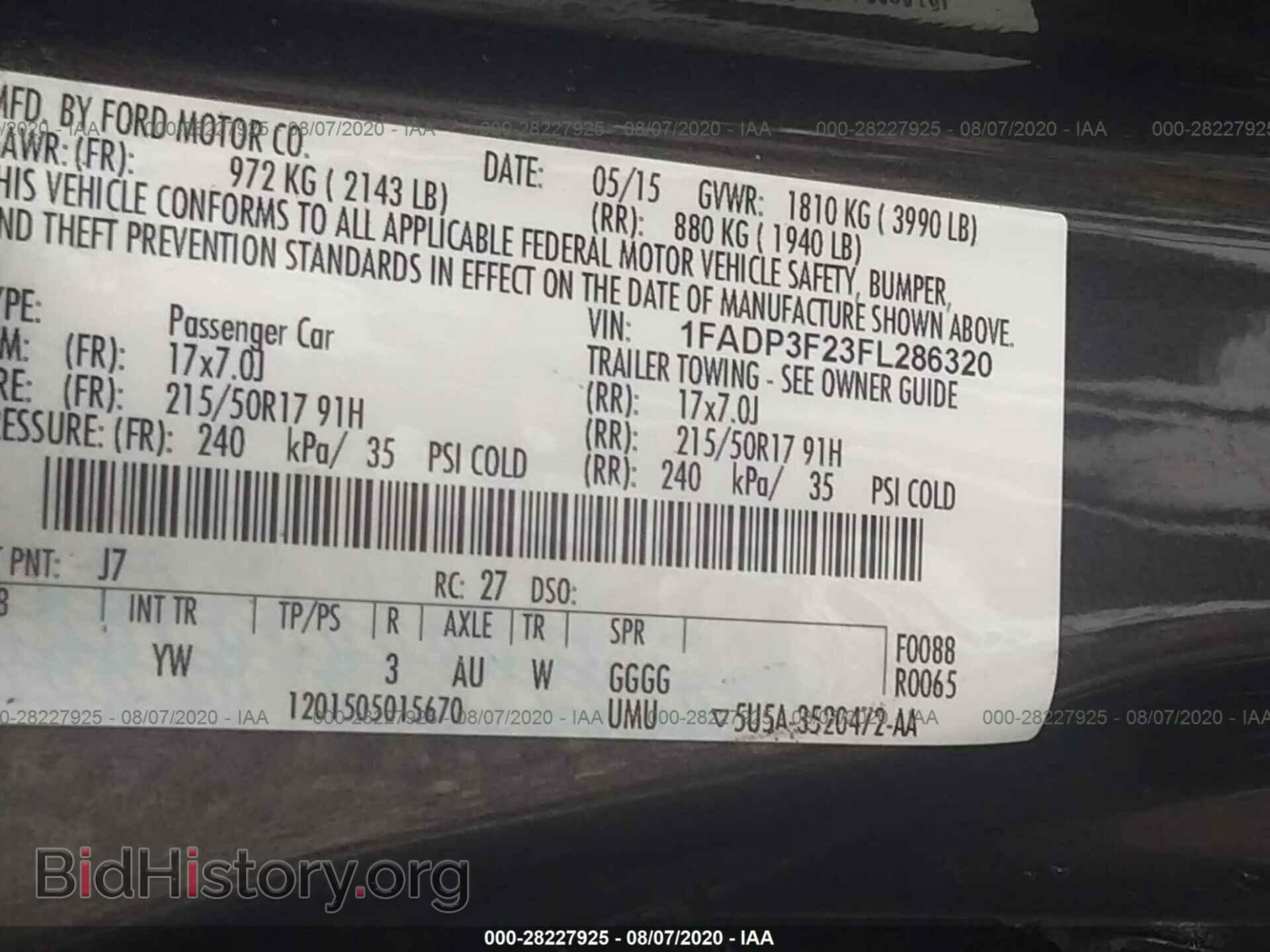 2015 FORD FOCUS - VIN: 1FADP3F23FL286320 - Photo 9
