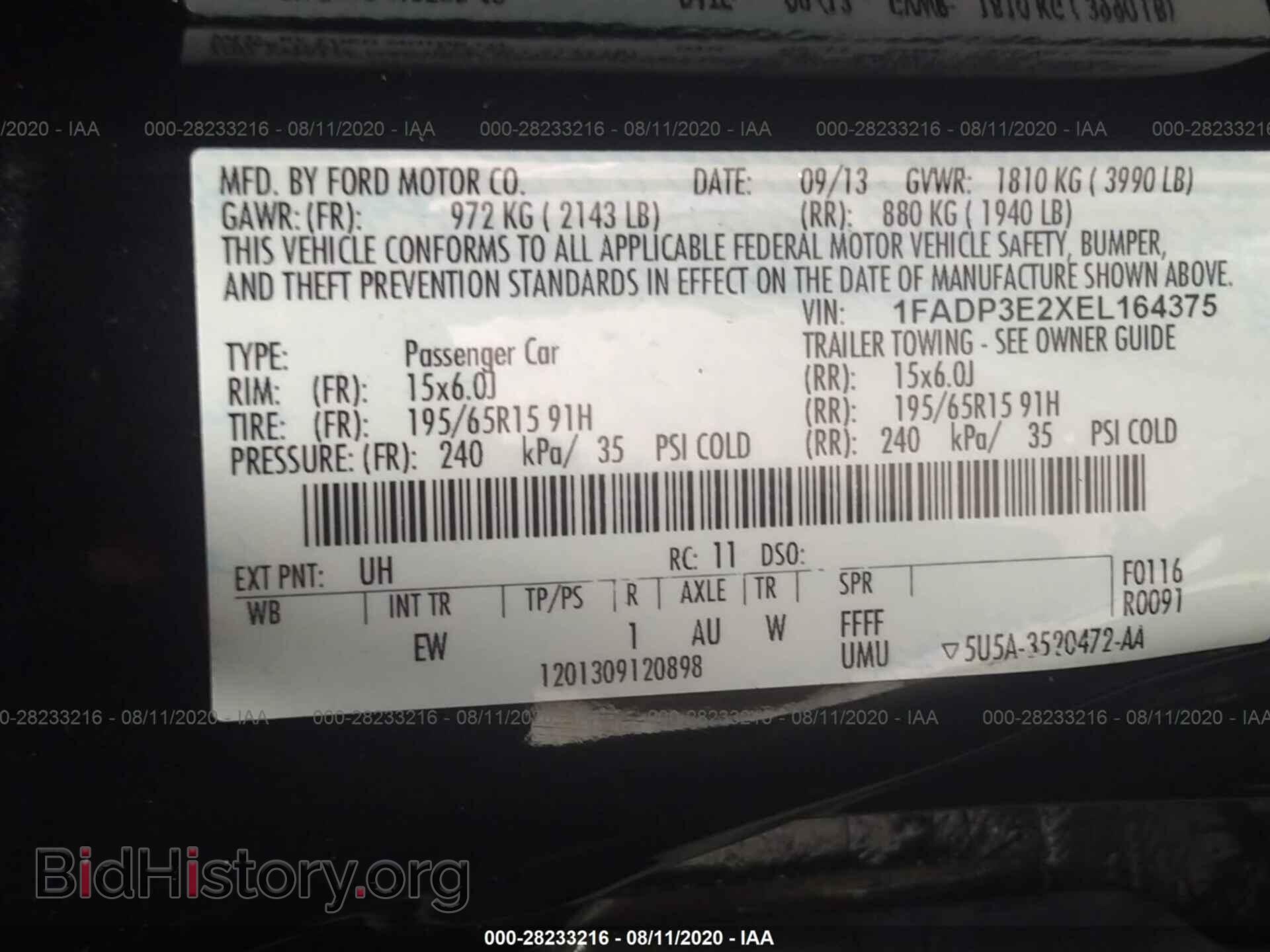 2014 FORD FOCUS - VIN: 1FADP3E2XEL164375 - Photo 9