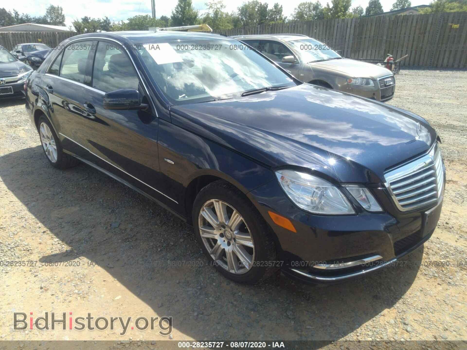 Photo WDDHF8JB7CA561753 - MERCEDES-BENZ E-CLASS 2012