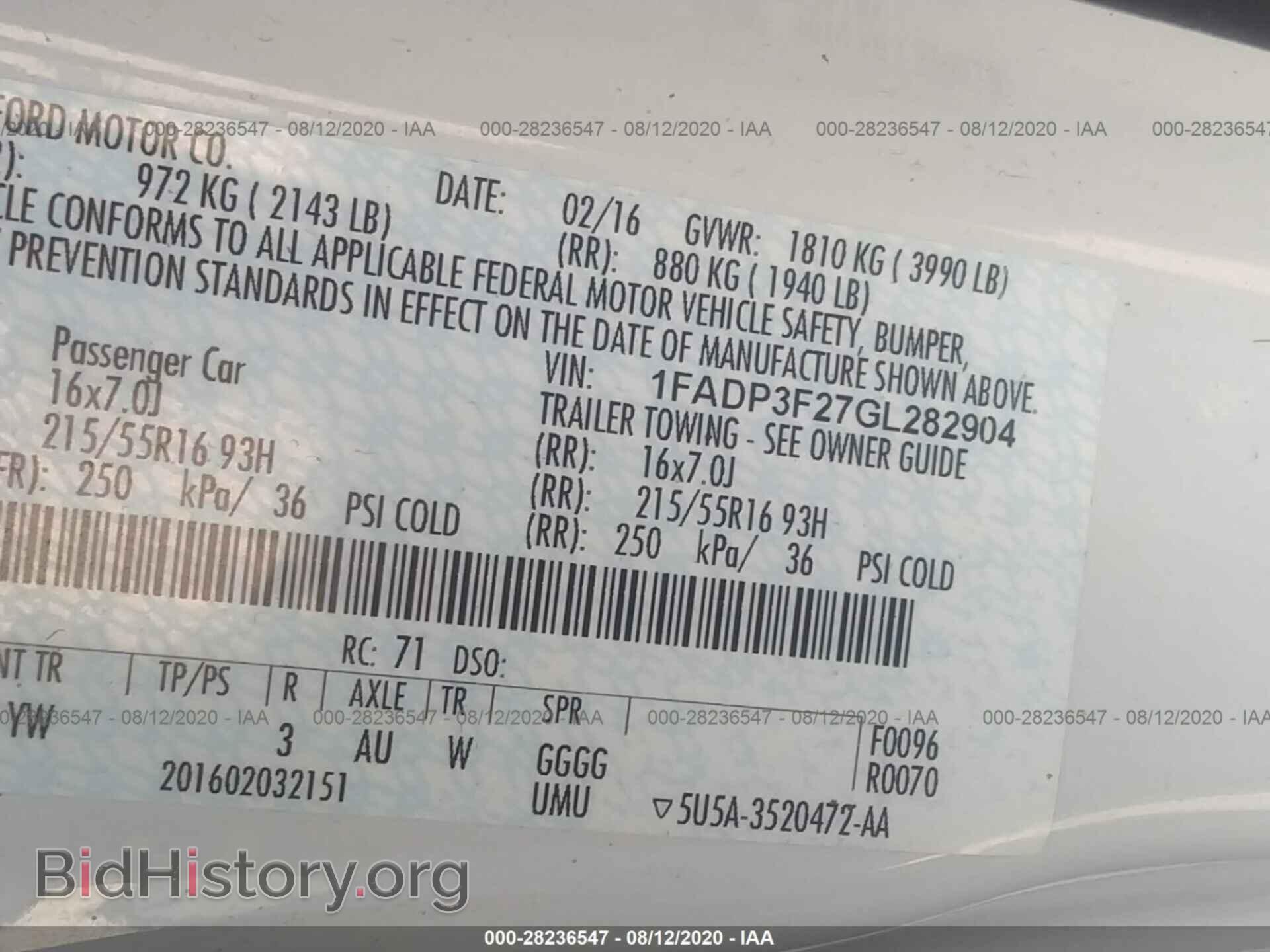 2016 FORD FOCUS - VIN: 1FADP3F27GL282904 - Photo 9