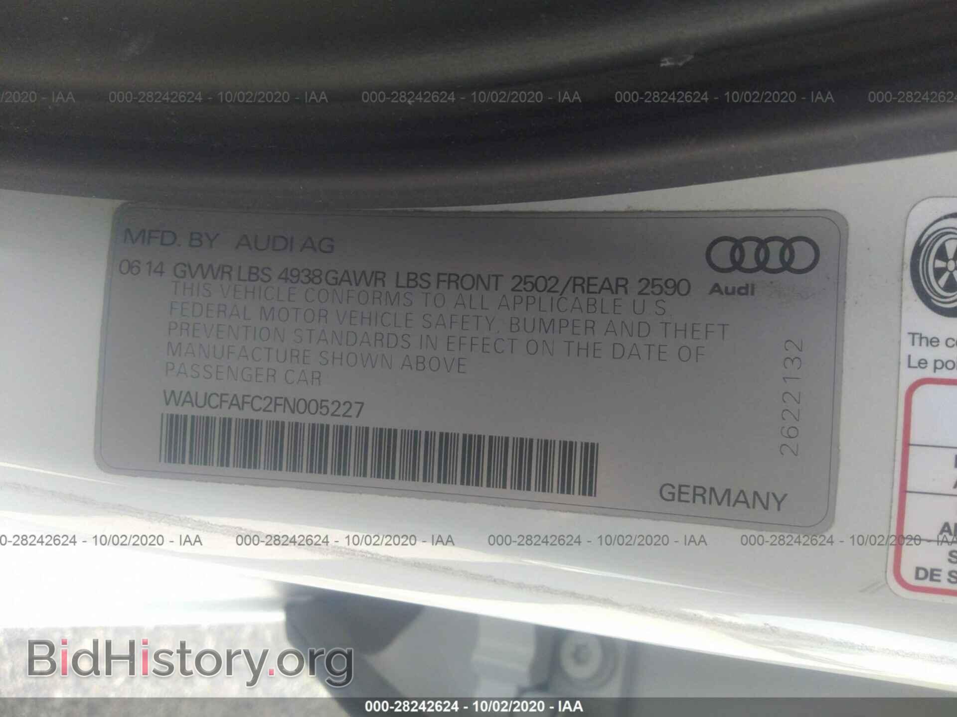 2015 AUDI A6 - VIN: WAUCFAFC2FN005227 - Photo 9