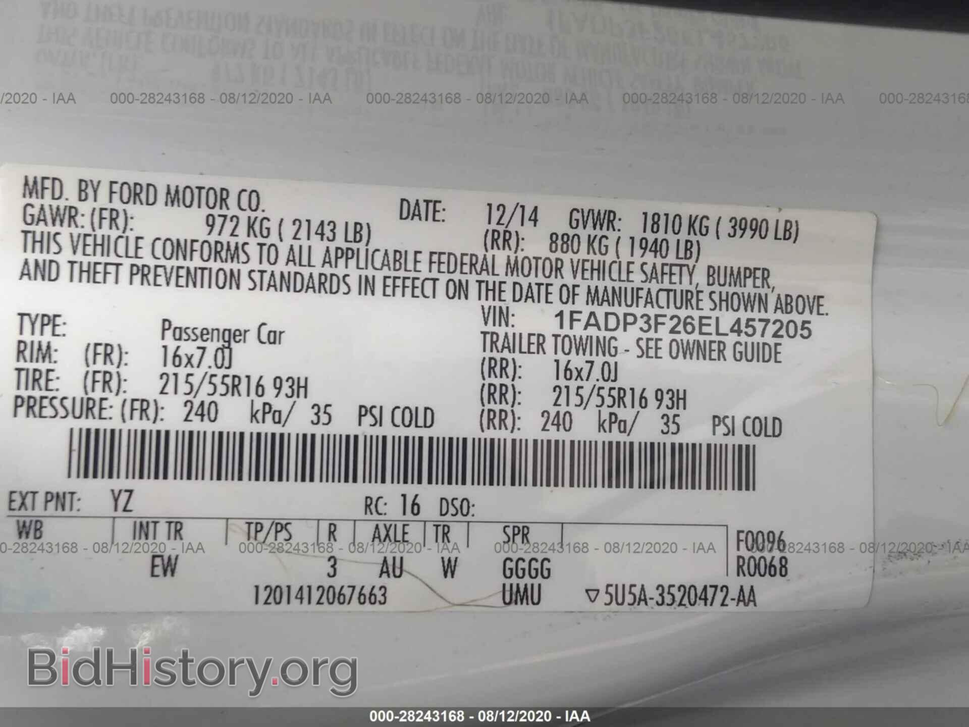 2014 FORD FOCUS - VIN: 1FADP3F26EL457205 - Photo 9
