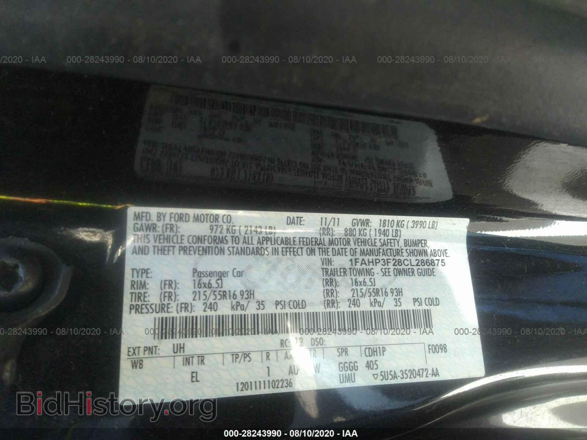 2012 FORD FOCUS - VIN: 1FAHP3F28CL286875 - Photo 9