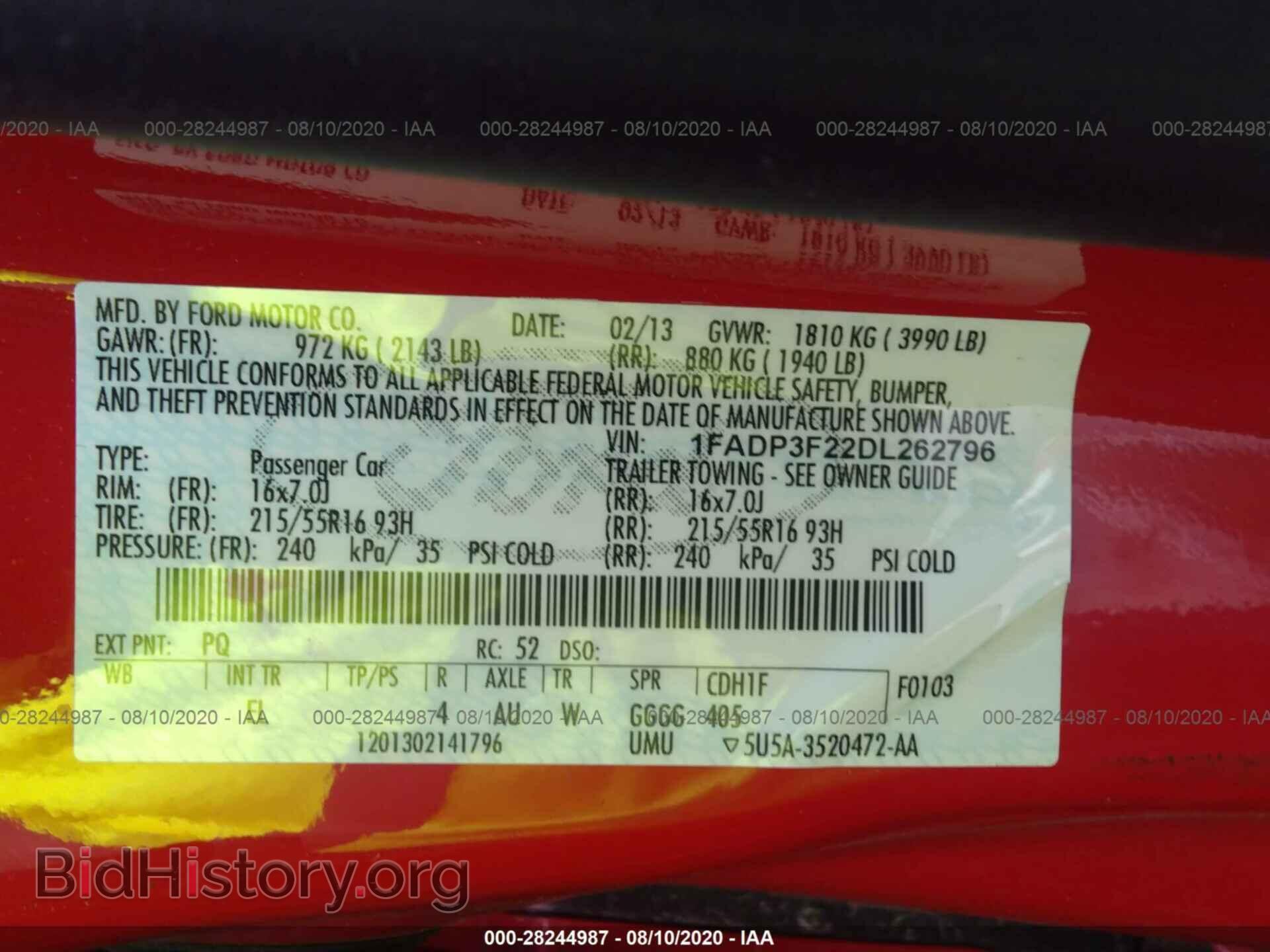 2013 FORD FOCUS - VIN: 1FADP3F22DL262796 - Photo 9