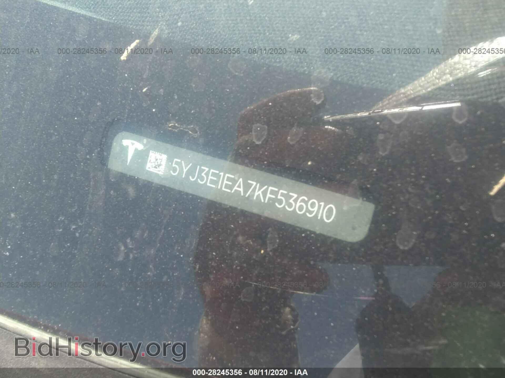 2019 TESLA MODEL 3 - VIN: 5YJ3E1EA7KF536910 - Photo 9