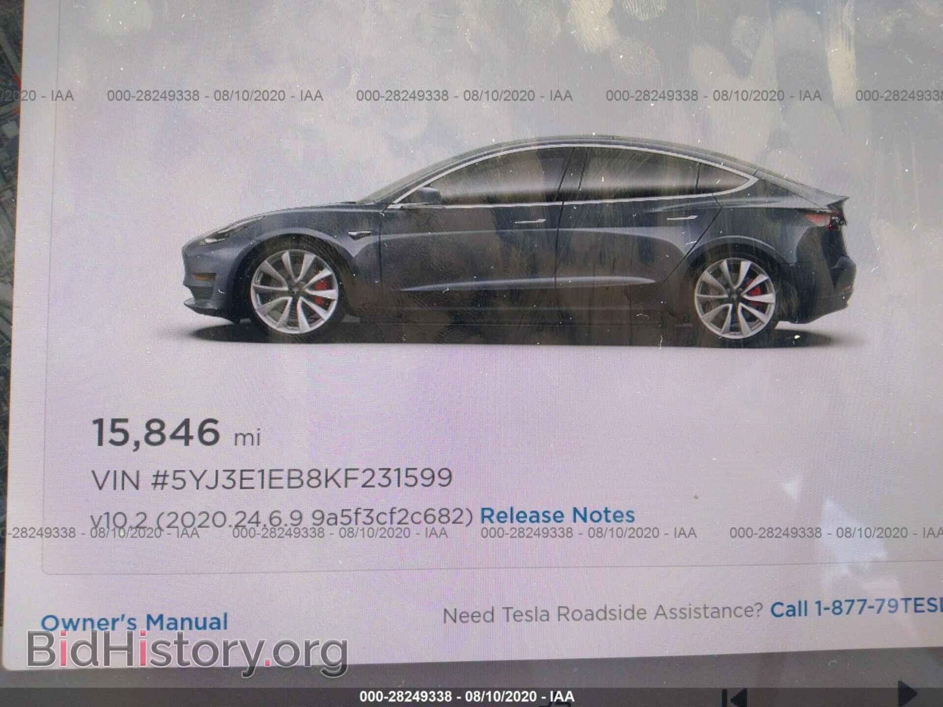 2019 TESLA MODEL 3 - VIN: 5YJ3E1EB8KF231599 - Фото 7