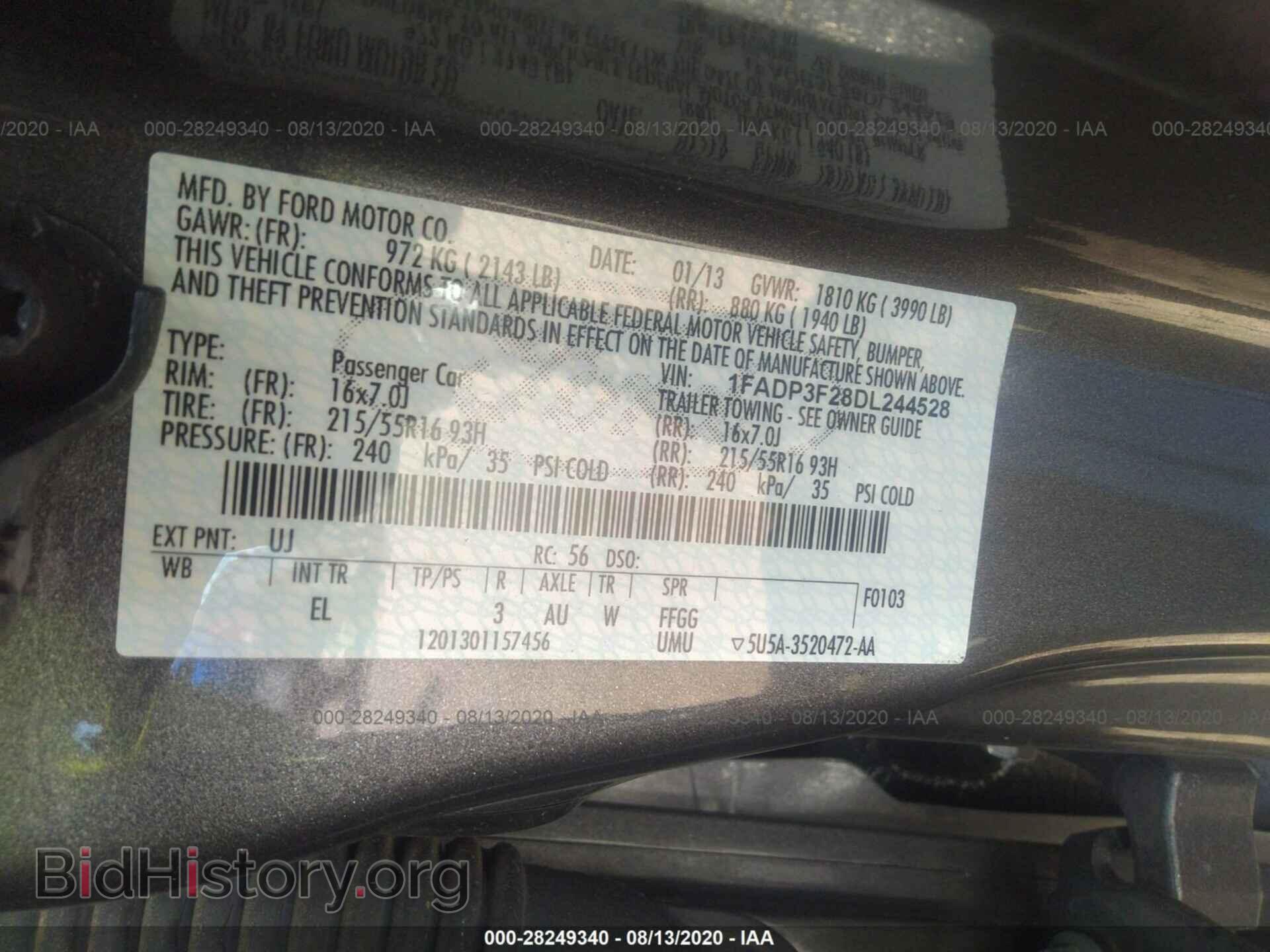 2013 FORD FOCUS - VIN: 1FADP3F28DL244528 - Photo 9