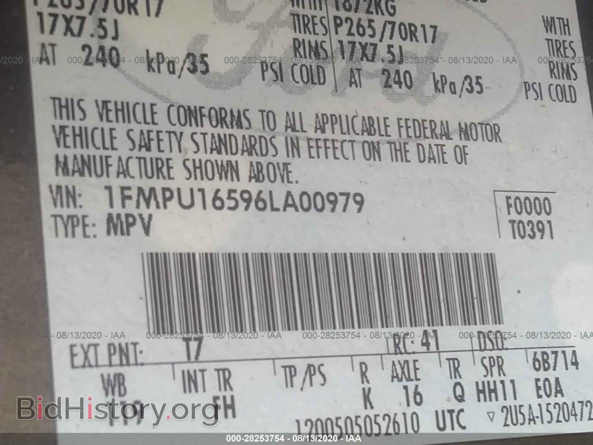 2006 FORD EXPEDITION - VIN: 1FMPU16596LA00979 - Фото 9