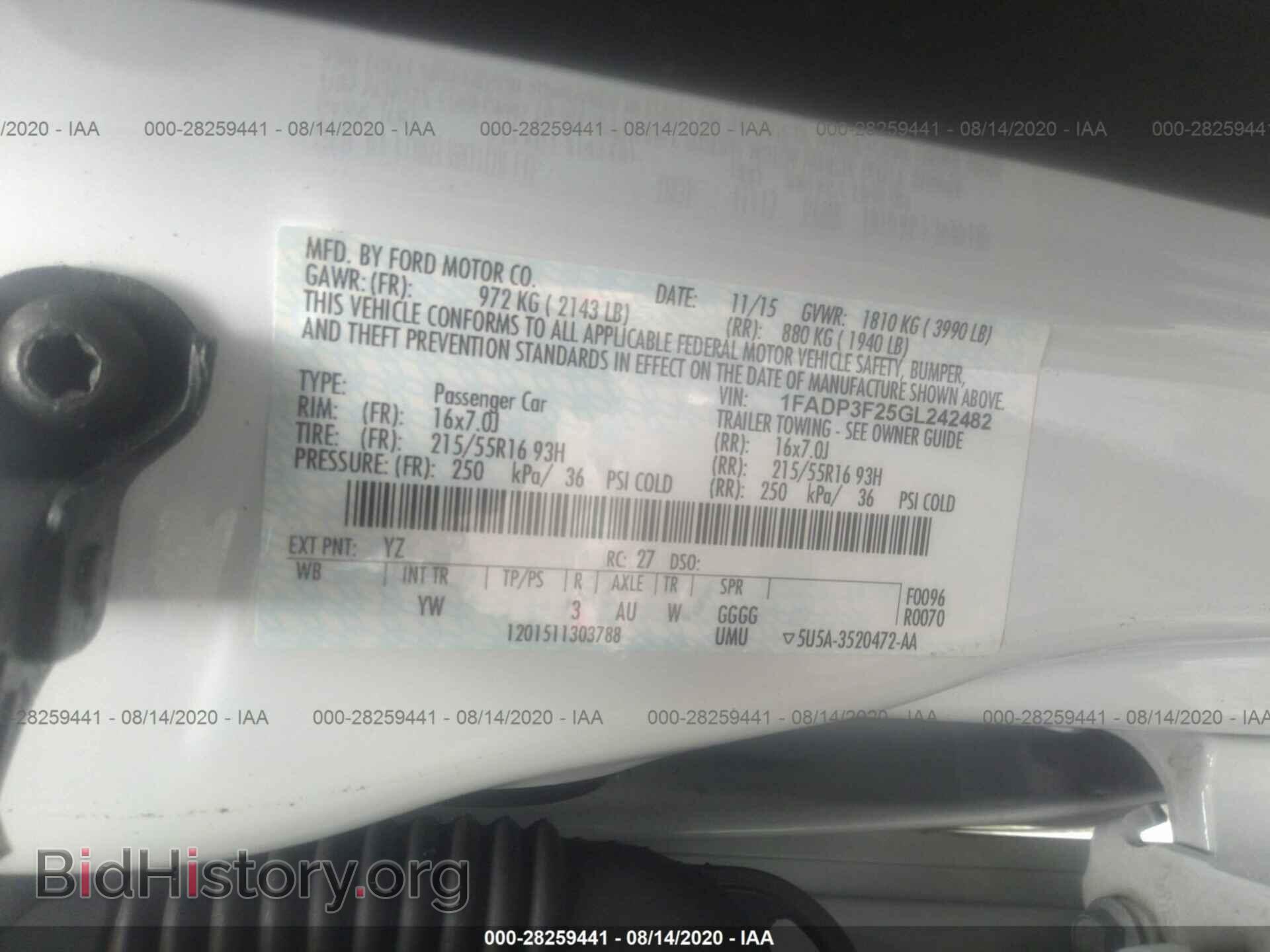 2016 FORD FOCUS - VIN: 1FADP3F25GL242482 - Photo 9