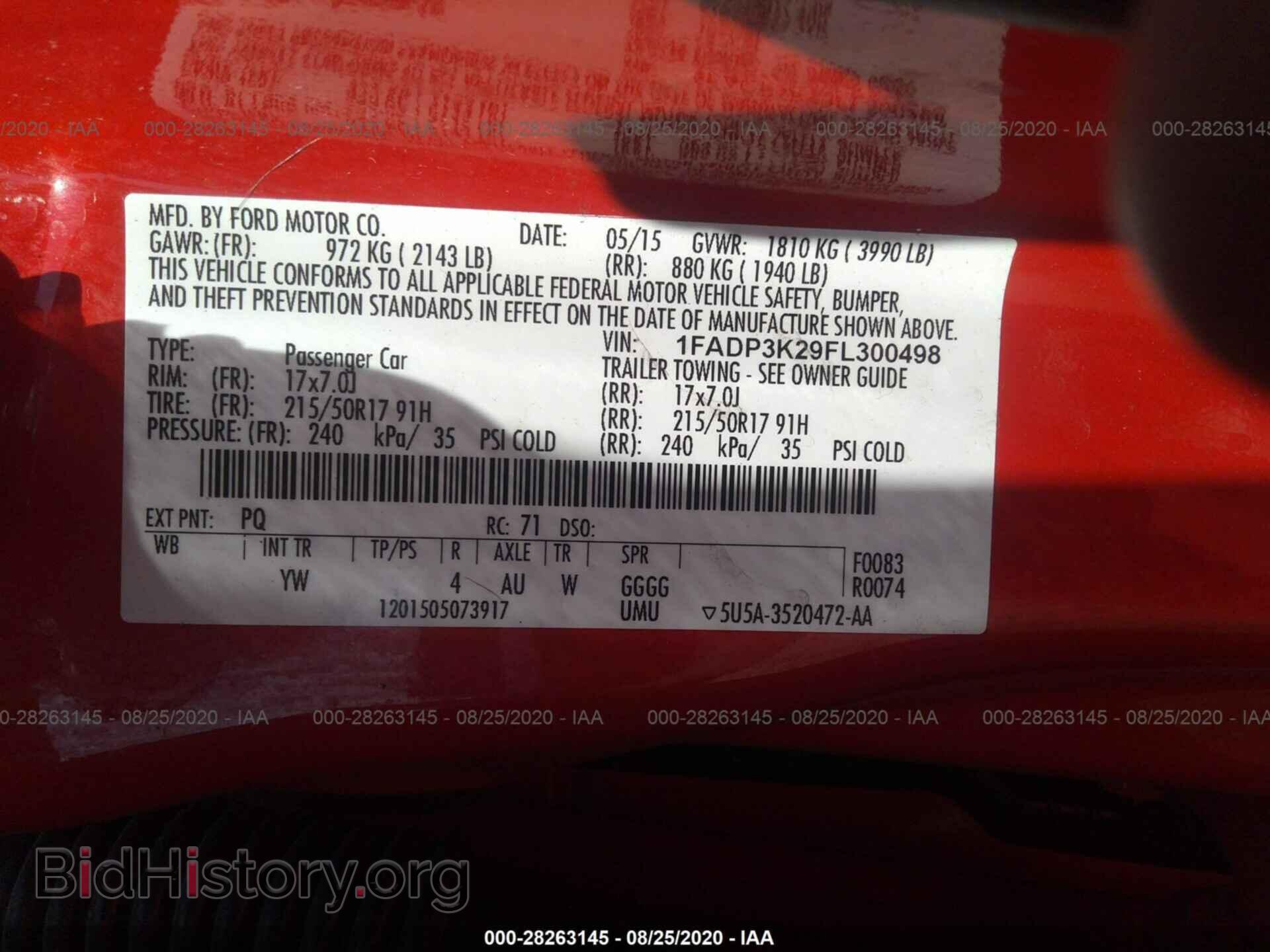 2015 FORD FOCUS - VIN: 1FADP3K29FL300498 - Фото 9