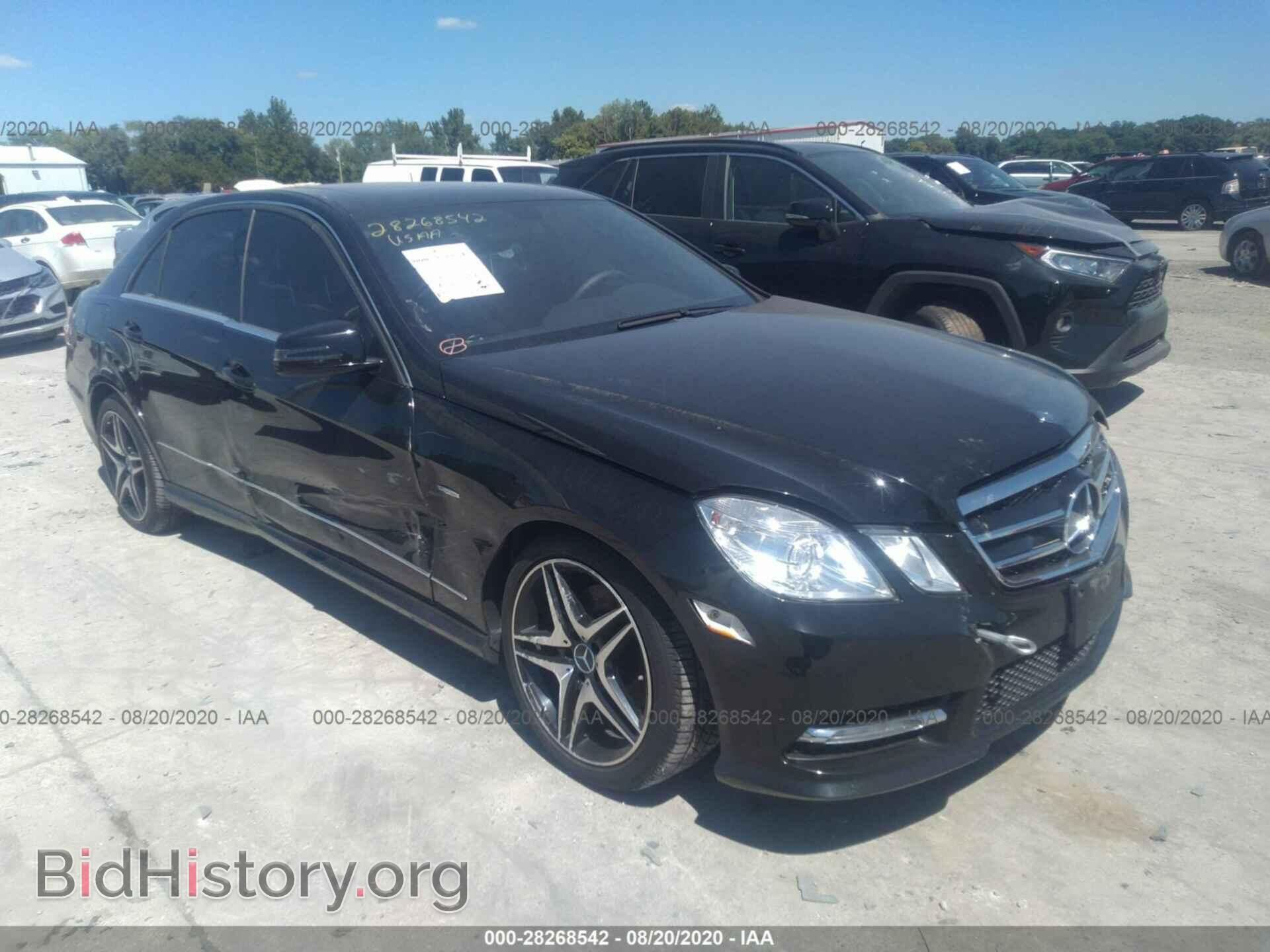 Photo WDDHF8JB7CA611499 - MERCEDES-BENZ E-CLASS 2012