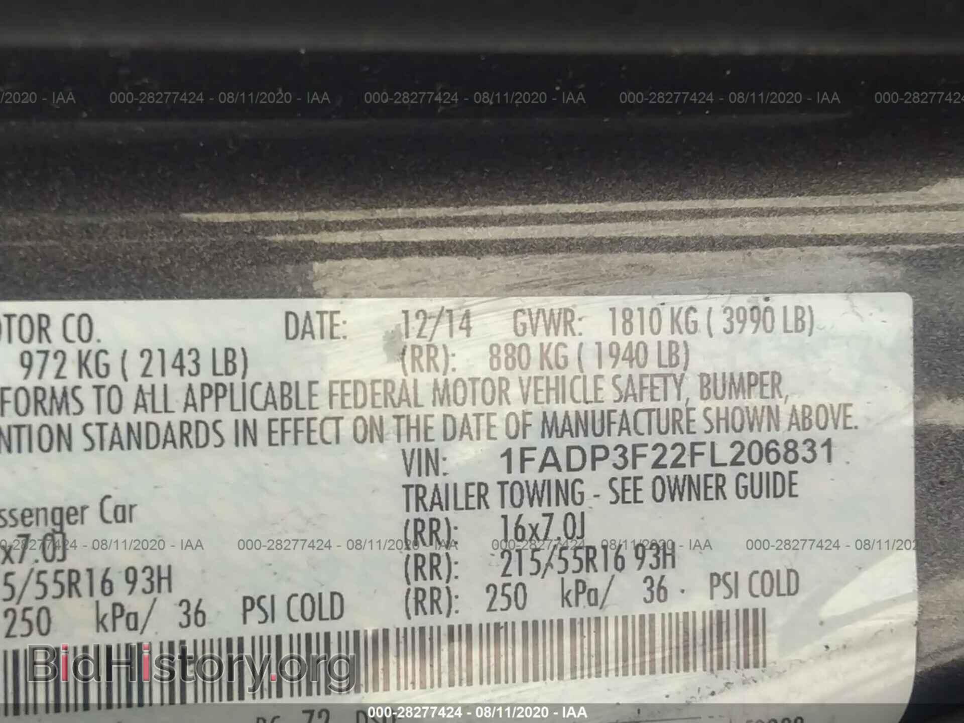2015 FORD FOCUS - VIN: 1FADP3F22FL206831 - Photo 9