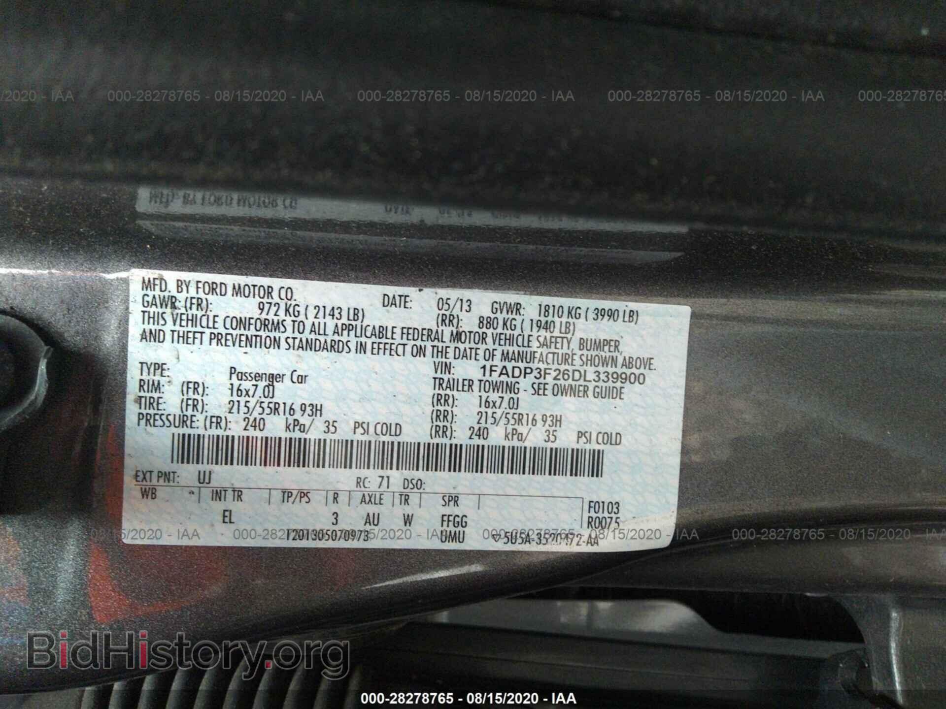 2013 FORD FOCUS - VIN: 1FADP3F26DL339900 - Photo 9