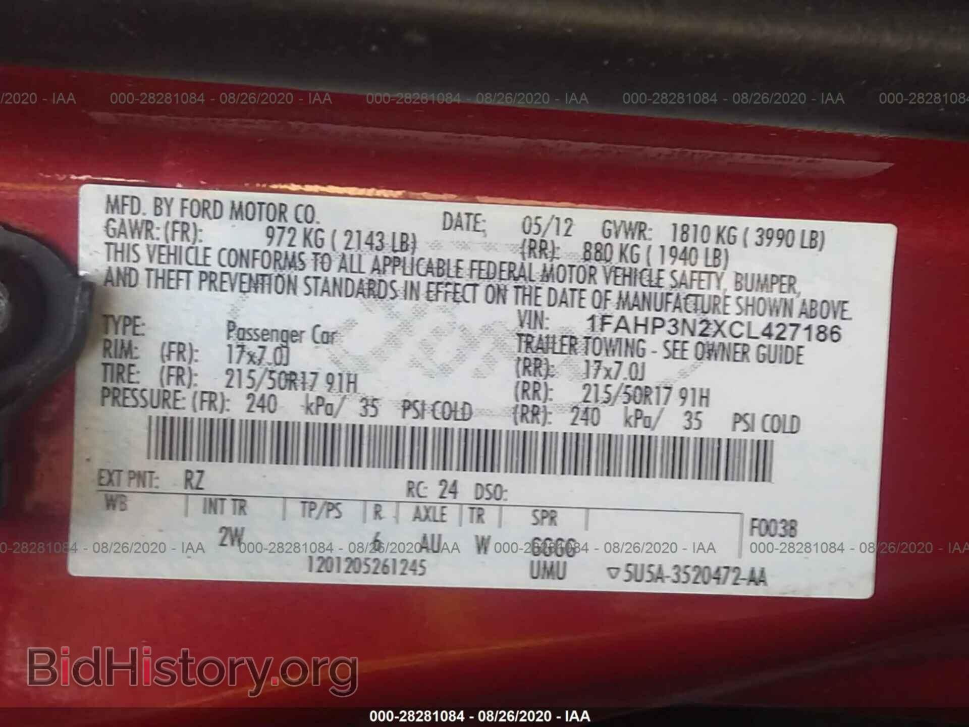 2012 FORD FOCUS - VIN: 1FAHP3N2XCL427186 - Photo 9