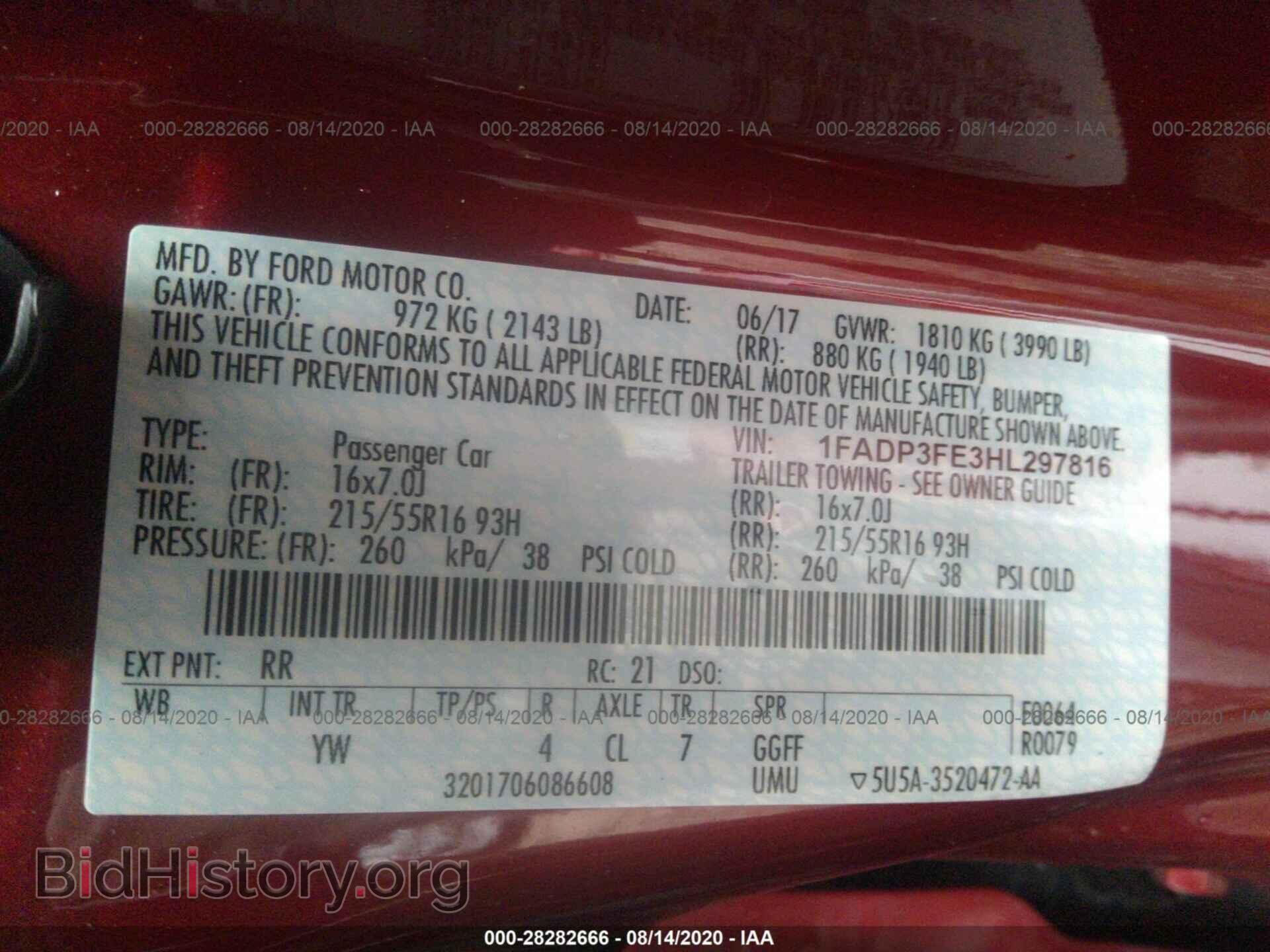 2017 FORD FOCUS - VIN: 1FADP3FE3HL297816 - Фото 9