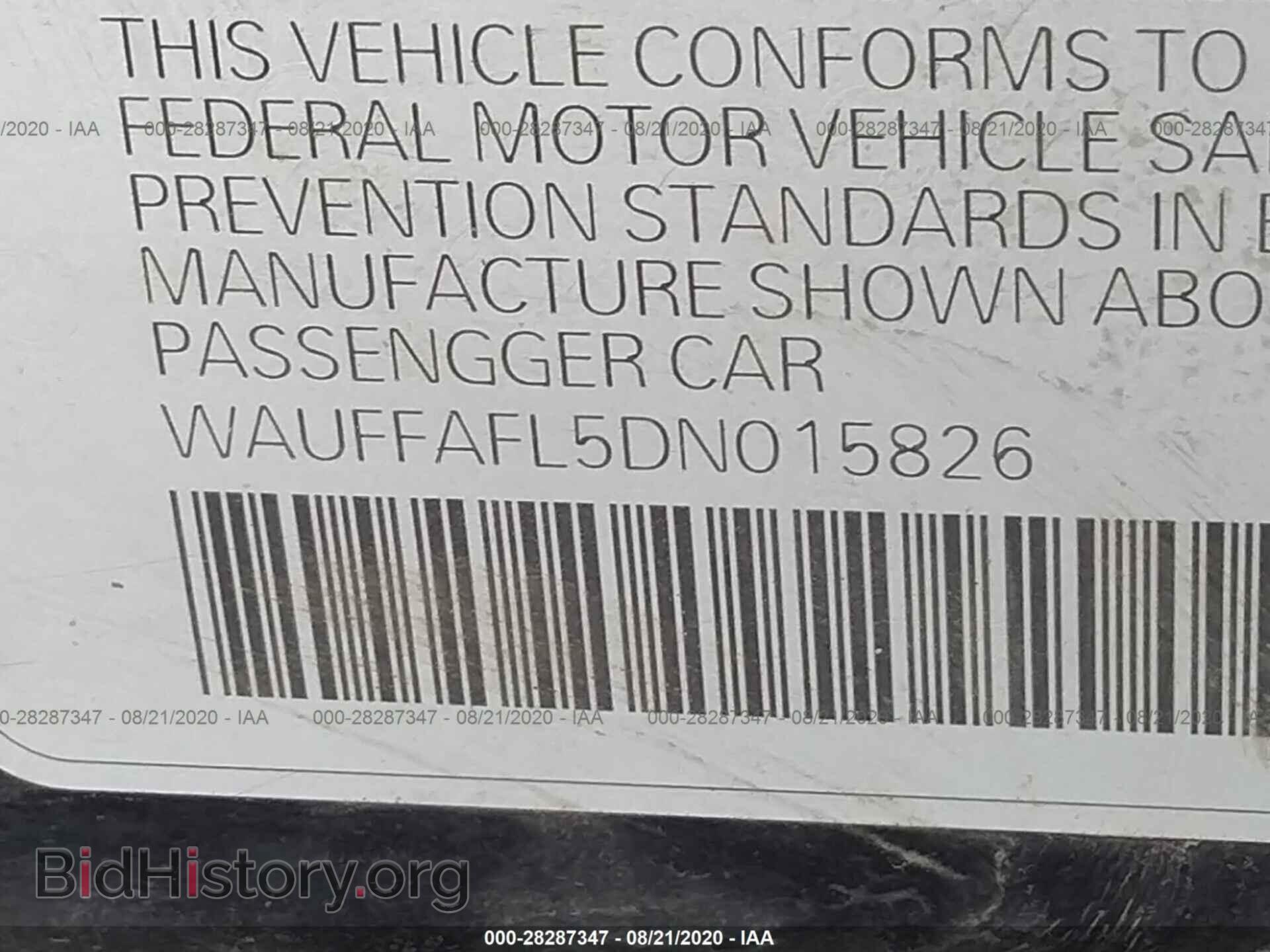 2013 AUDI A4 - VIN: WAUFFAFL5DN015826 - Фото 9