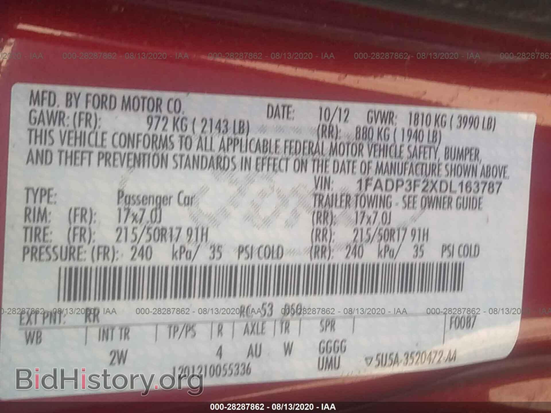 2013 FORD FOCUS - VIN: 1FADP3F2XDL163787 - Photo 9