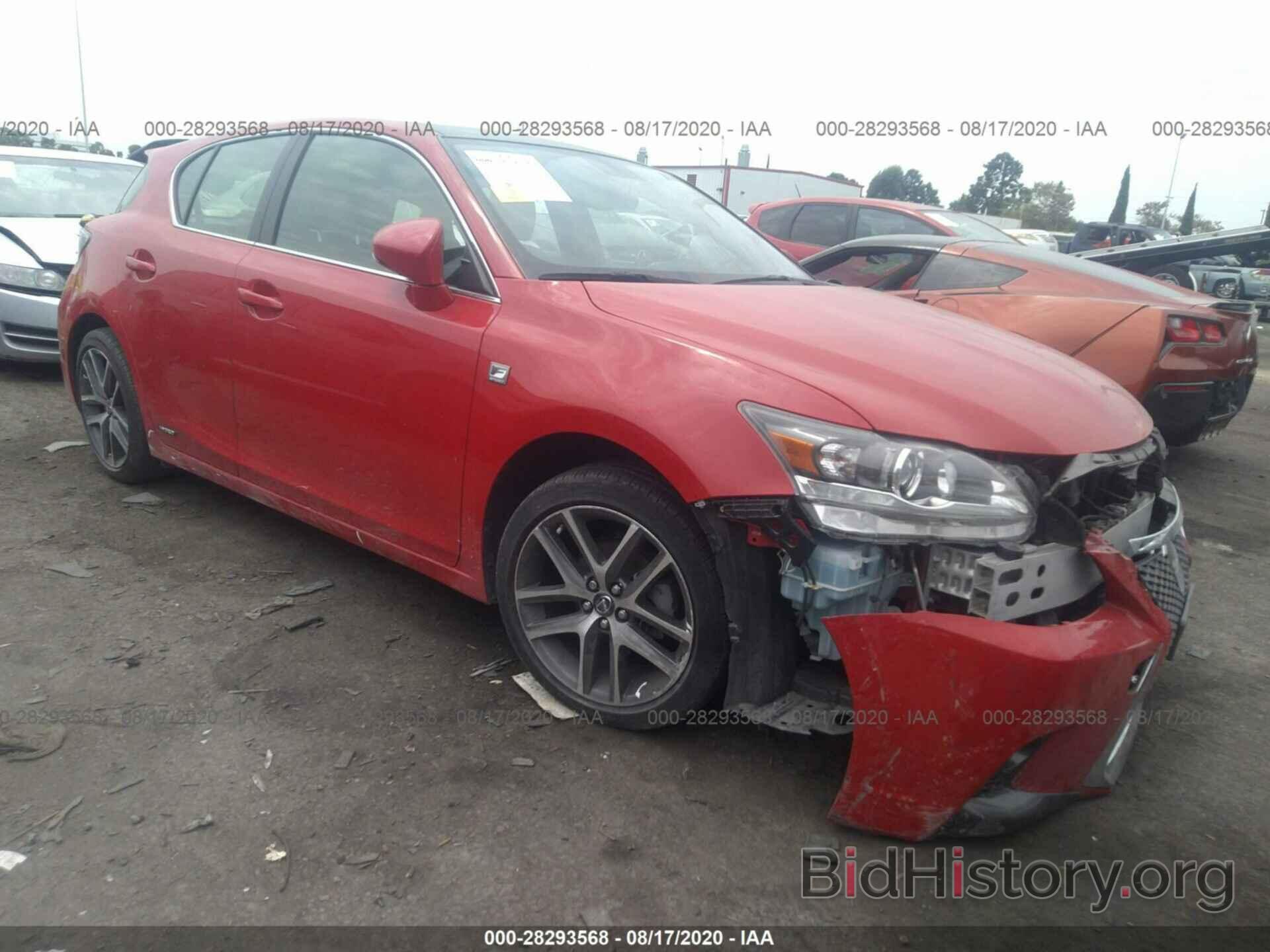 Photo JTHKD5BH0G2267455 - LEXUS CT 200H 2016