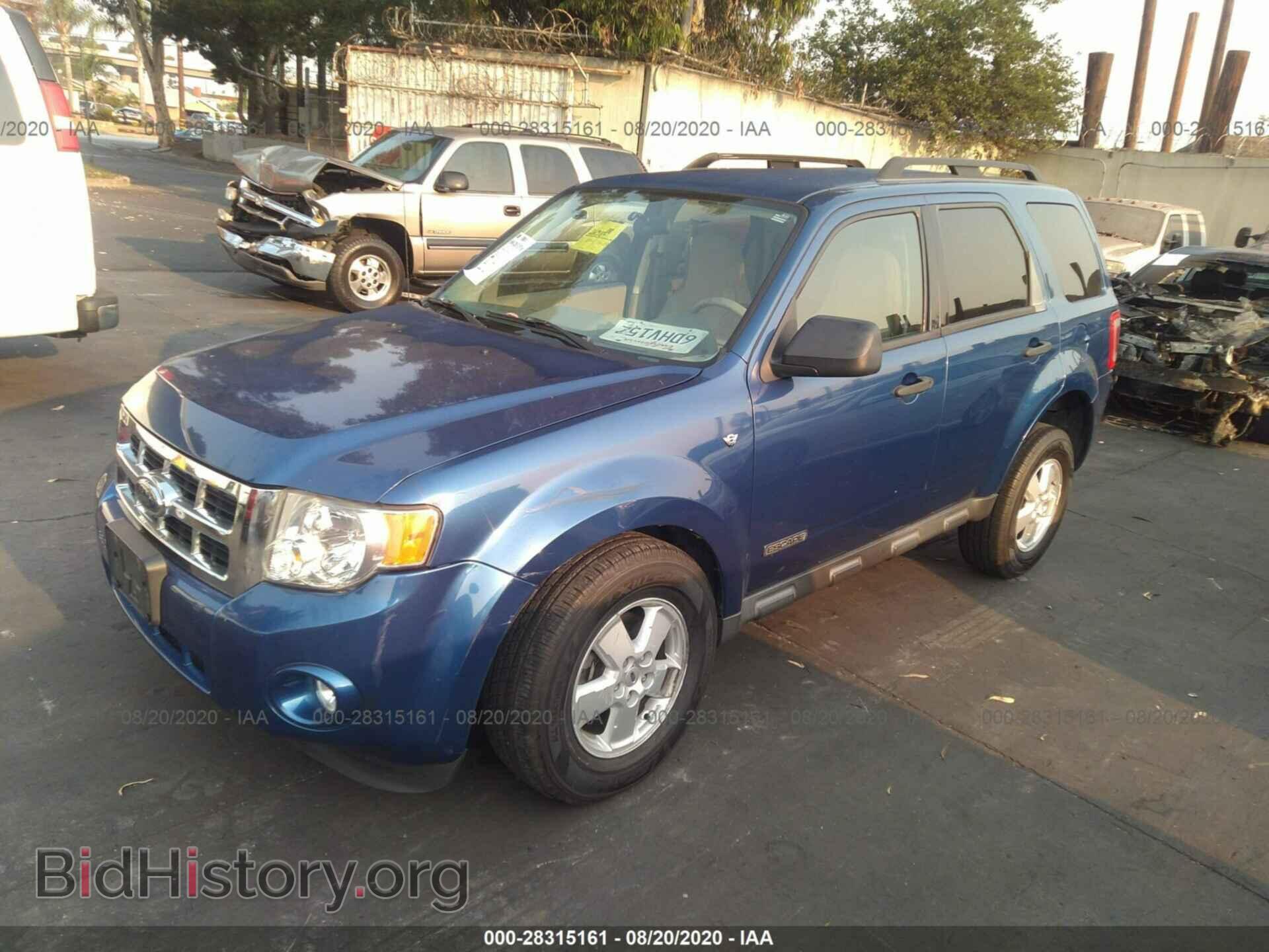 2008 FORD ESCAPE - VIN: 1FMCU03128KE53277 - Фото 2