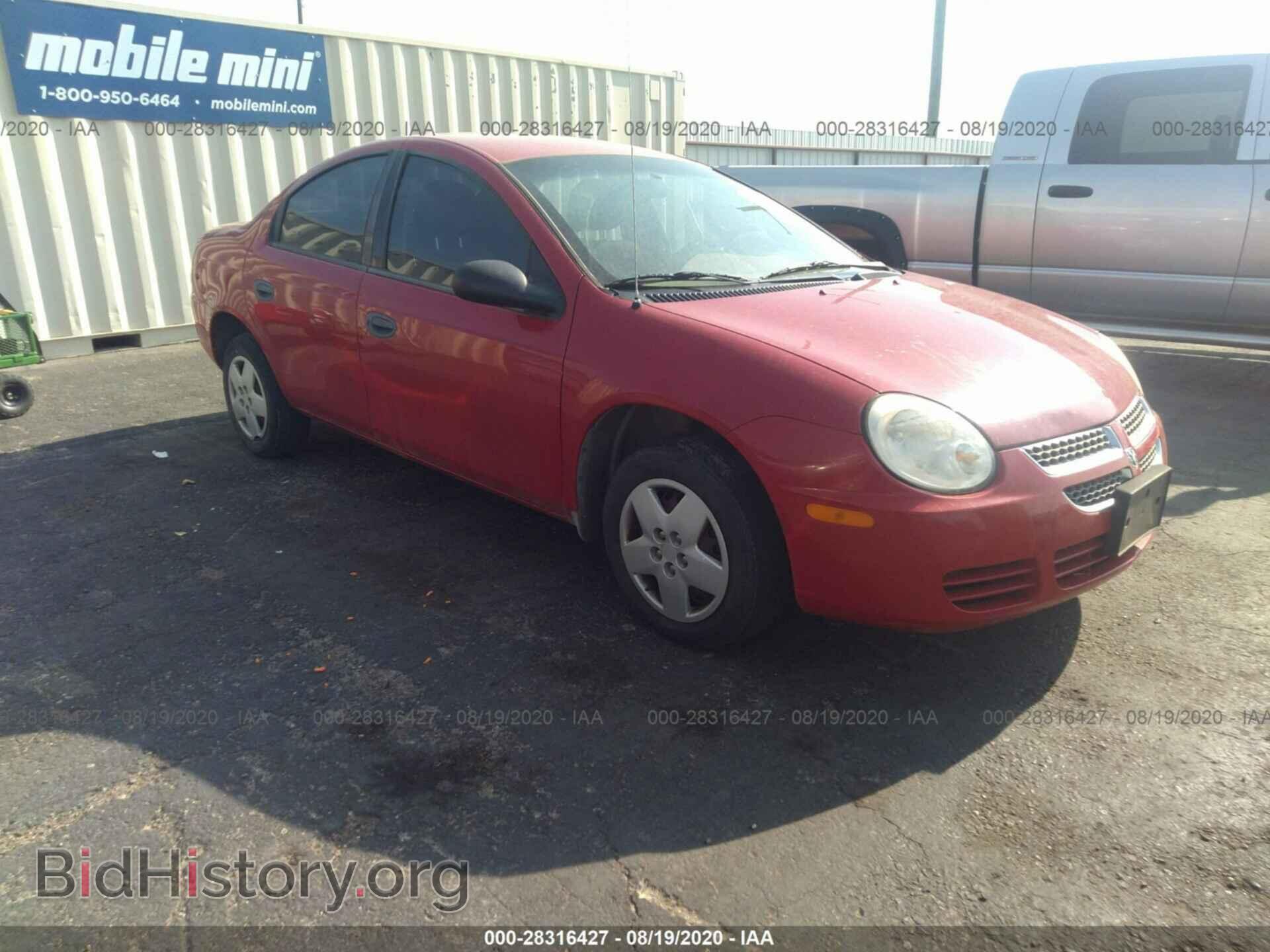 Photo 1B3ES26CX5D239117 - DODGE NEON 2005