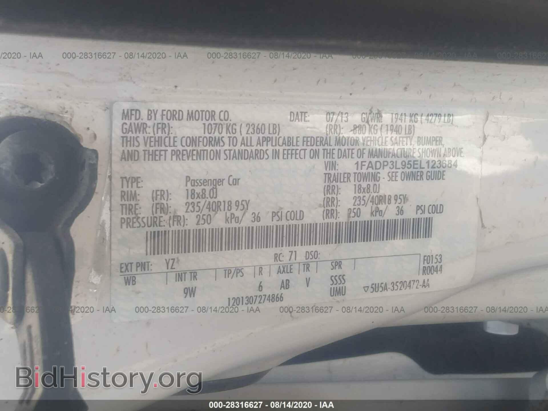 2014 FORD FOCUS - VIN: 1FADP3L95EL123684 - Photo 9