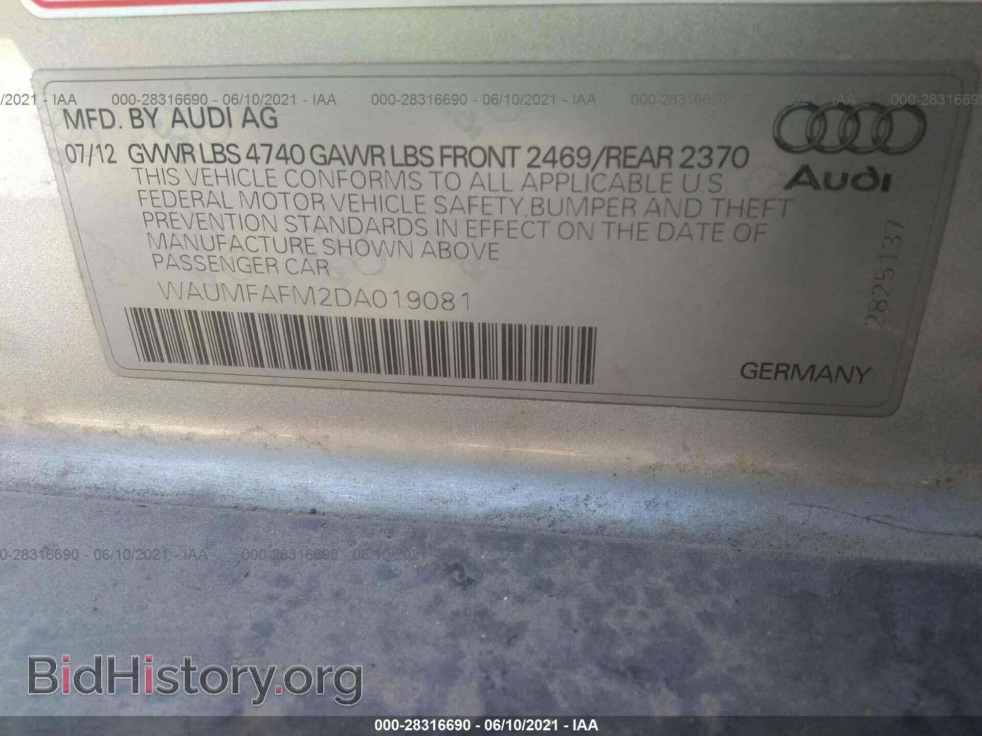 2013 AUDI A3 - VIN: WAUMFAFM2DA019081 - Photo 9