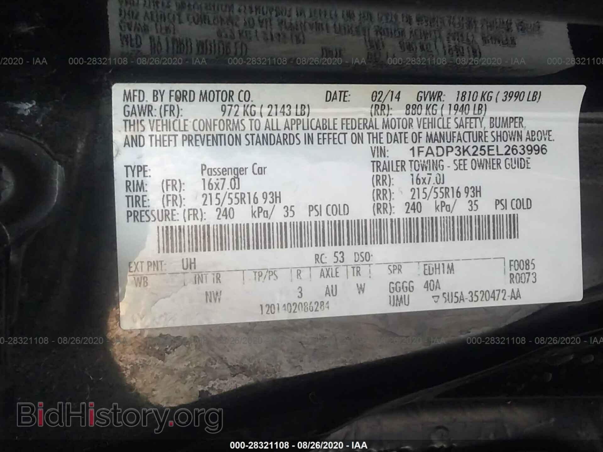 2014 FORD FOCUS - VIN: 1FADP3K25EL263996 - Photo 9