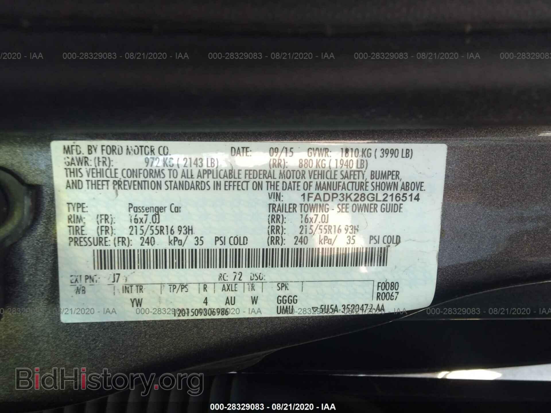 2016 FORD FOCUS - VIN: 1FADP3K28GL216514 - Photo 9
