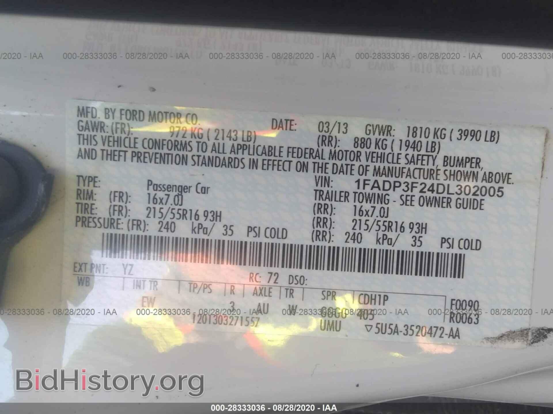 2013 FORD FOCUS - VIN: 1FADP3F24DL302005 - Photo 9