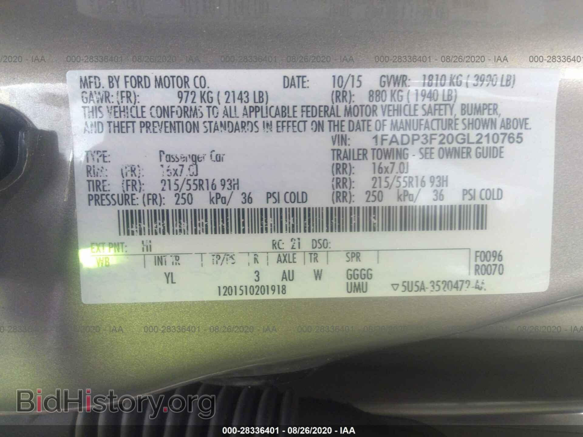 2016 FORD FOCUS - VIN: 1FADP3F20GL210765 - Photo 9