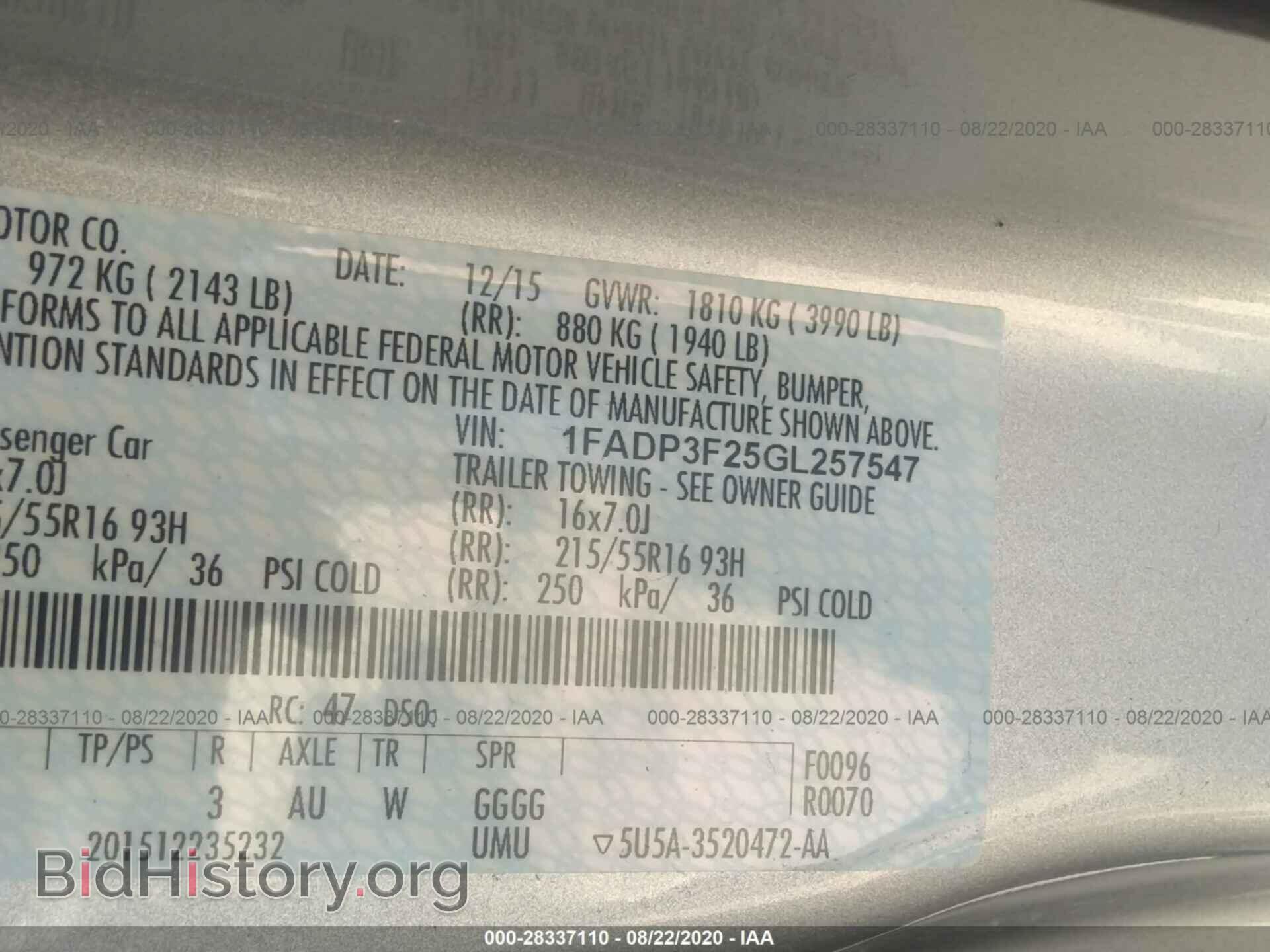2016 FORD FOCUS - VIN: 1FADP3F25GL257547 - Photo 9