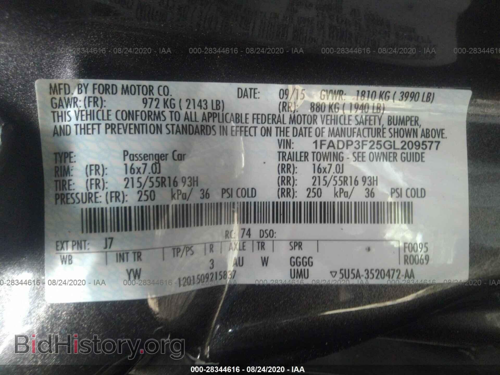 2016 FORD FOCUS - VIN: 1FADP3F25GL209577 - Photo 9