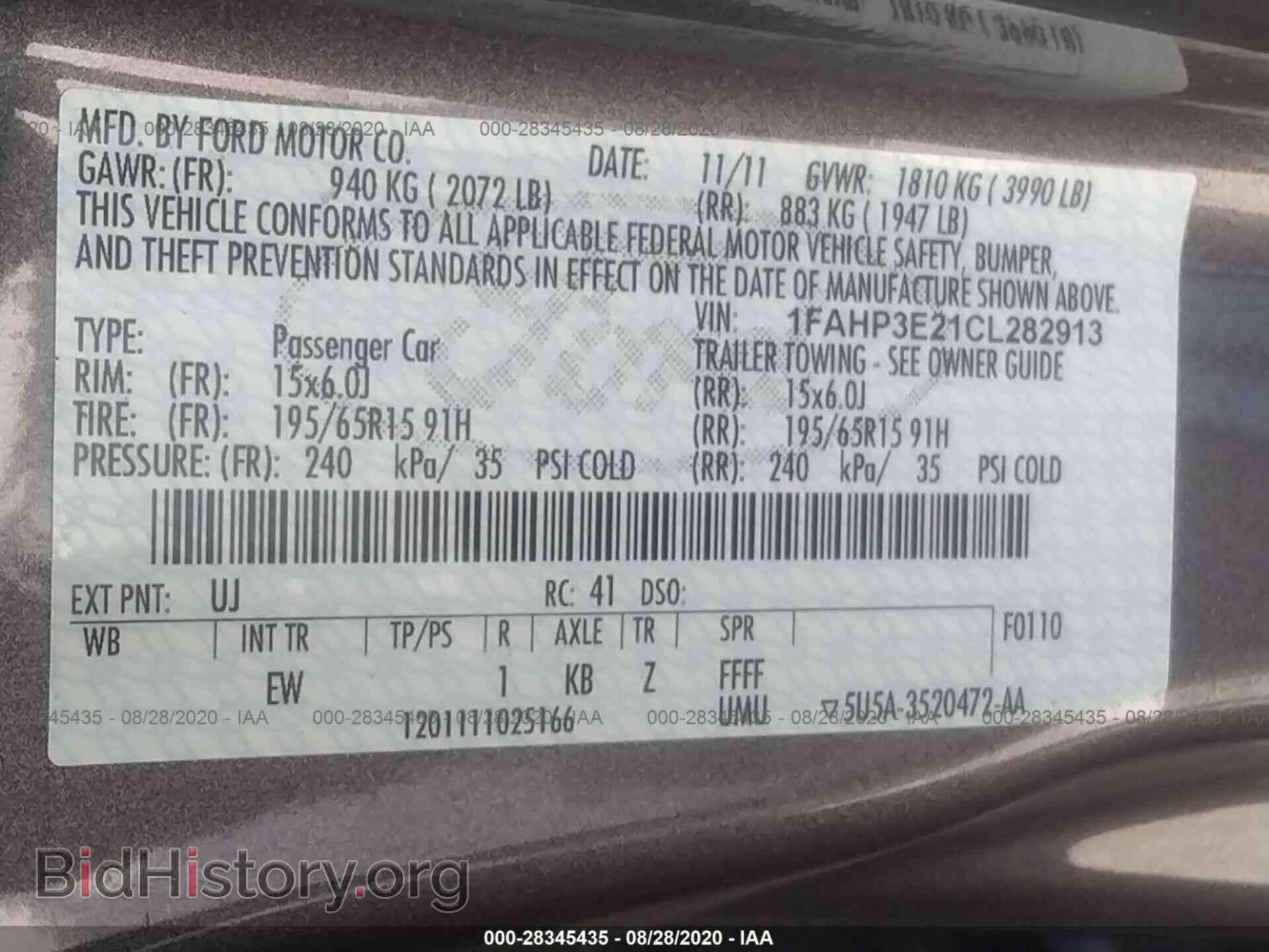 2012 FORD FOCUS - VIN: 1FAHP3E21CL282913 - Photo 9
