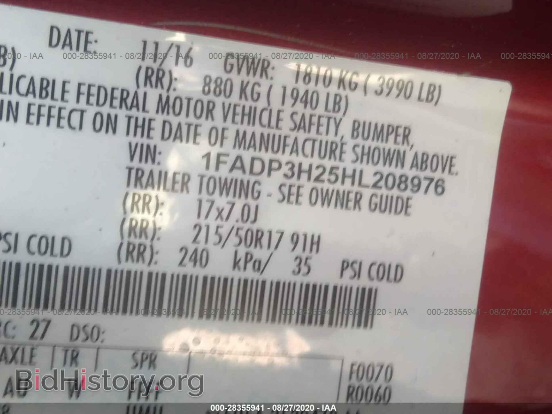 2017 FORD FOCUS - VIN: 1FADP3H25HL208976 - Photo 9