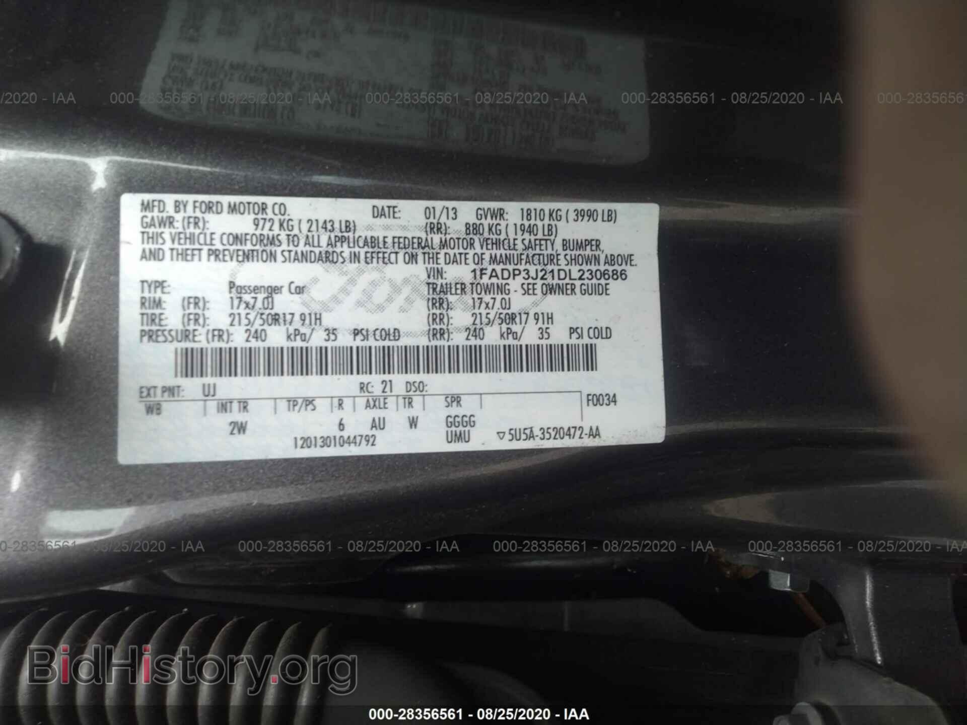 2013 FORD FOCUS - VIN: 1FADP3J21DL230686 - Photo 9