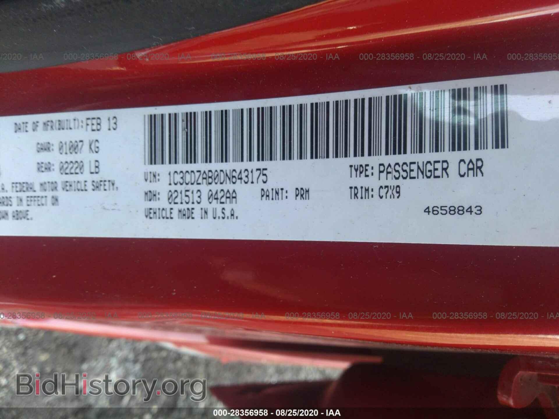 2013 DODGE AVENGER - VIN: 1C3CDZAB0DN643175 - Фото 9