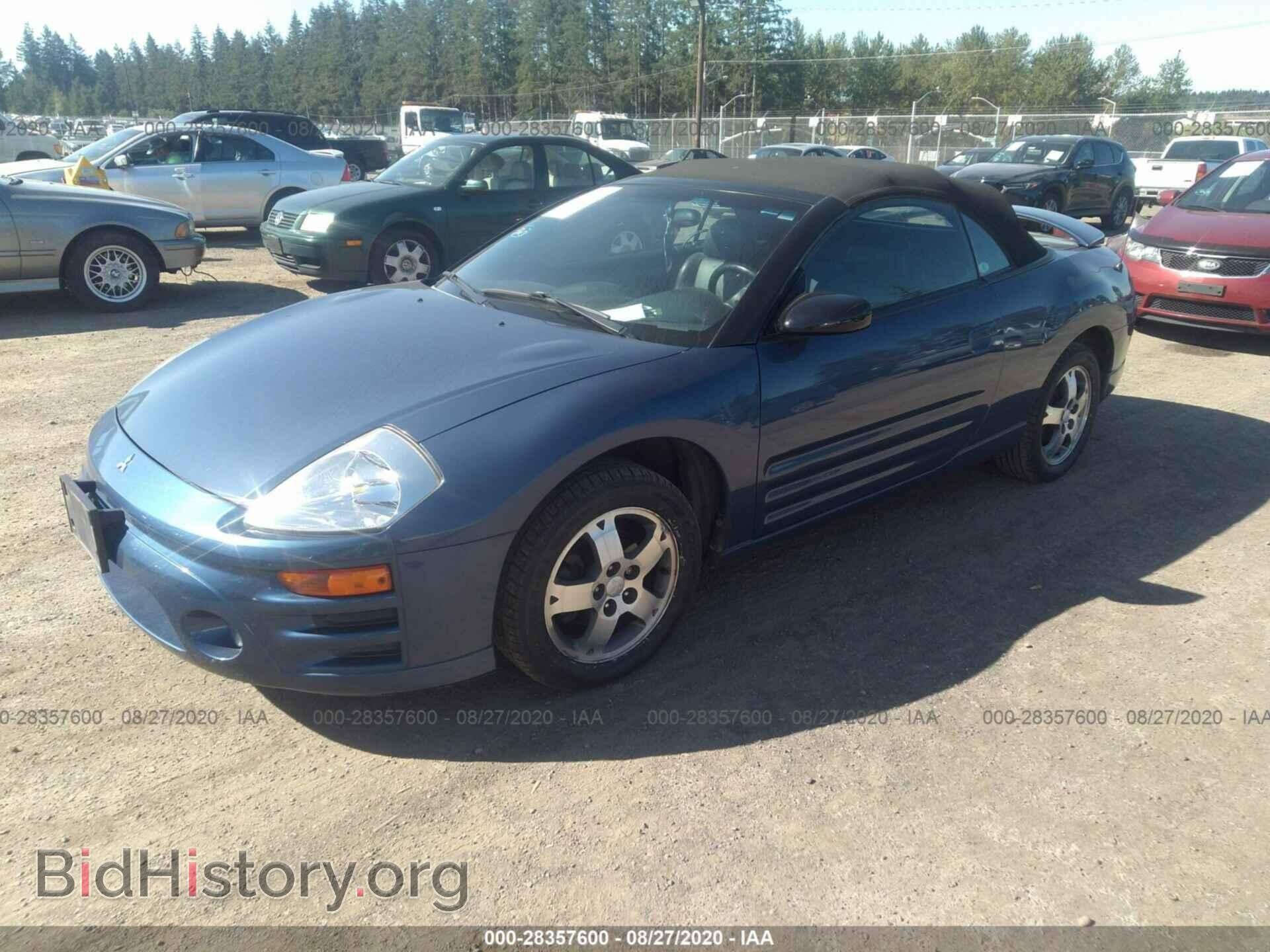 2003 MITSUBISHI ECLIPSE - VIN: 4A3AE45G23E028714 - Фото 2