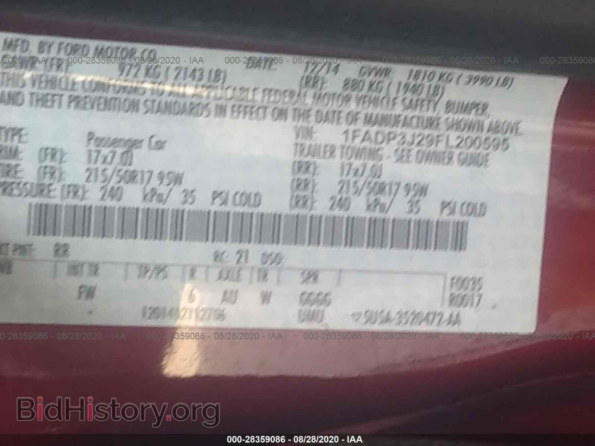 2015 FORD FOCUS - VIN: 1FADP3J29FL200595 - Photo 9