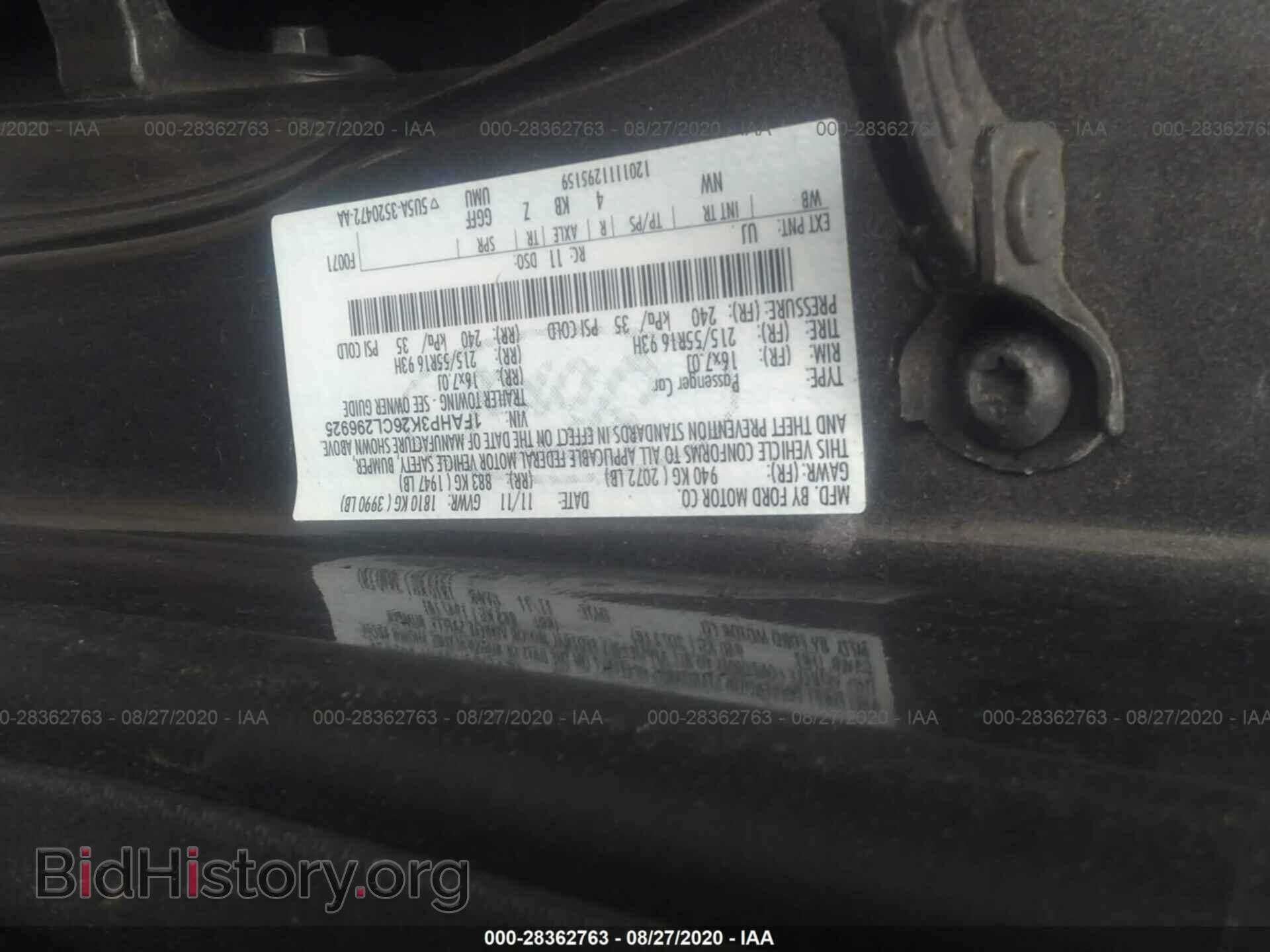 2012 FORD FOCUS - VIN: 1FAHP3K26CL296925 - Photo 9