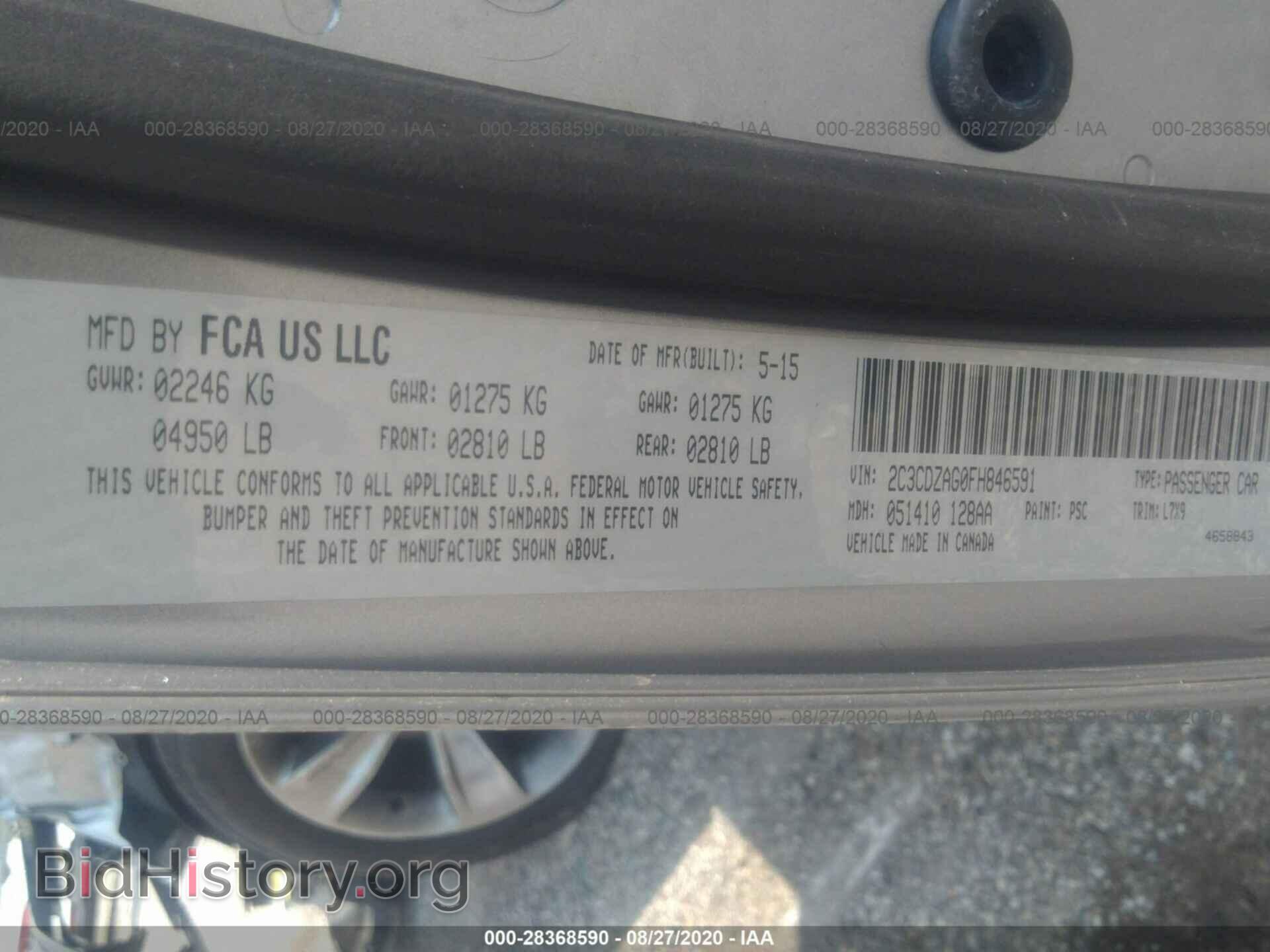 2015 DODGE CHALLENGER - VIN: 2C3CDZAG0FH846591 - Photo 9
